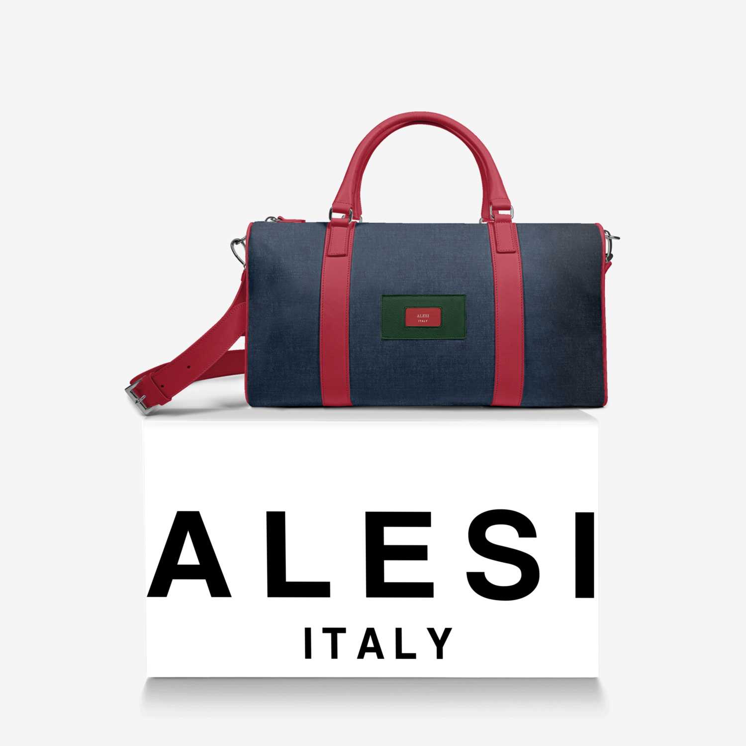 ALESI DUFFEL BAG custom made in Italy design by Lonanthony Parker | Over box view