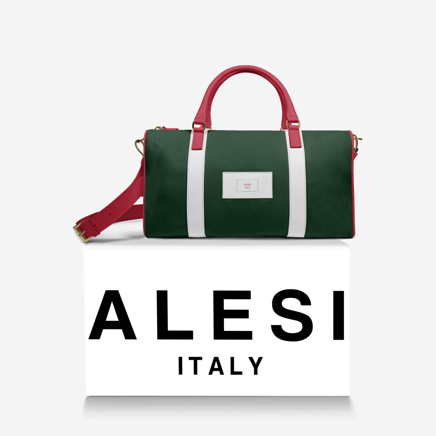 ALESI DUFFEL BAG custom made in Italy design by Lonanthony Parker | Over box view