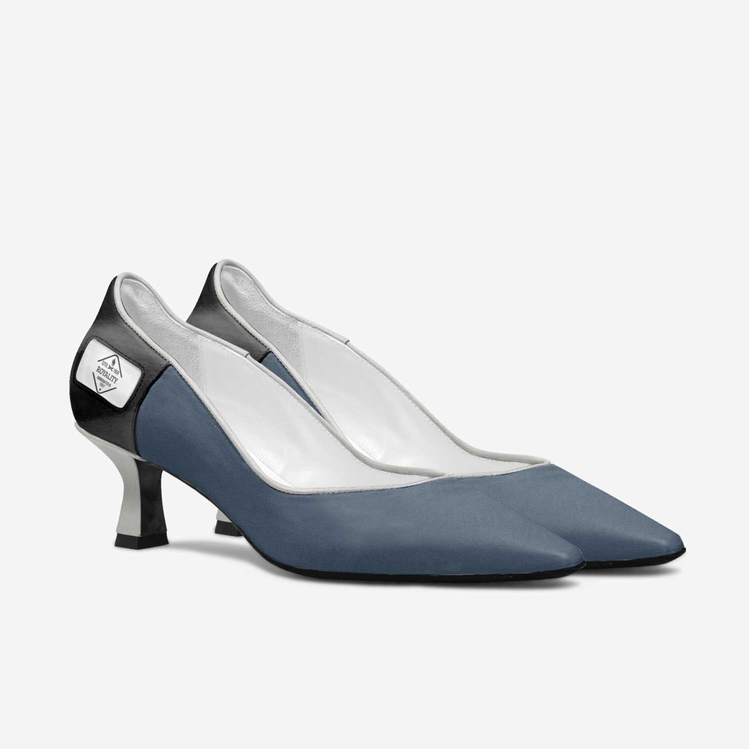 Queen Blue custom made in Italy shoes by Jahi Ali-bey | Double view
