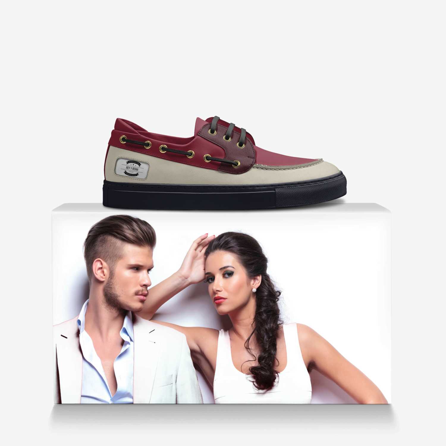 Rey y Reina custom made in Italy shoes by Sista Reign | Over box view