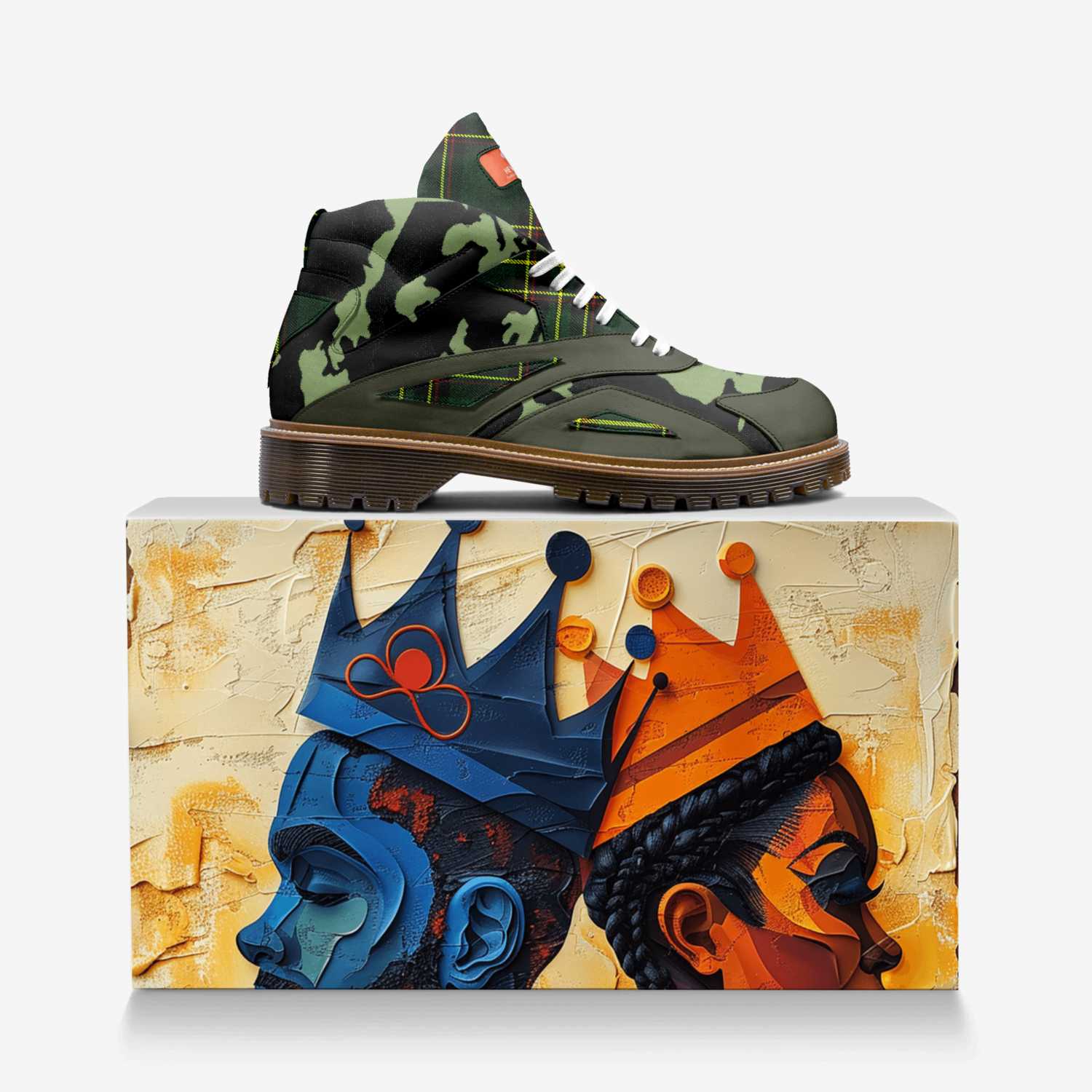 Hey Bey custom made in Italy shoes by Rasheeda Reece Bey | Over box view