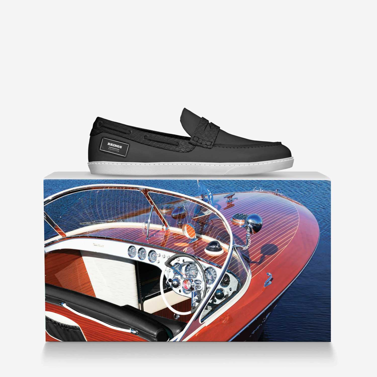 RKINGS custom made in Italy shoes by Rich King | Over box view