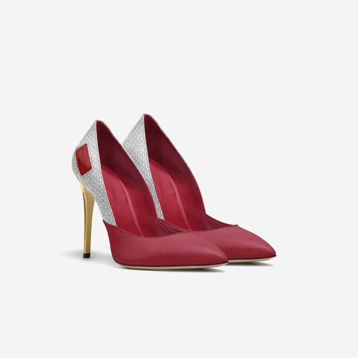 Luxe Rouge Quatre custom made in Italy shoes by Jonathan Ellison | Double view
