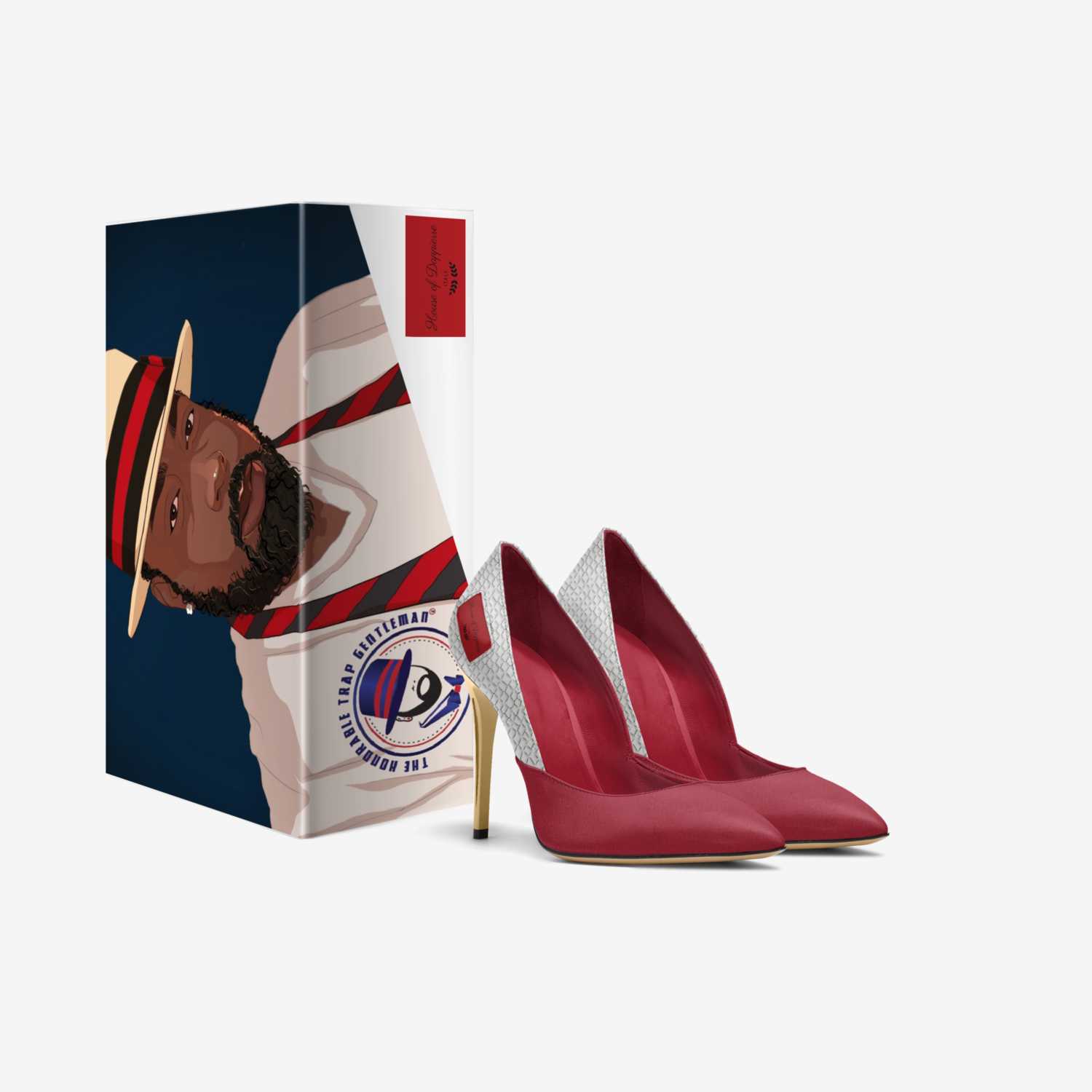 Luxe Rouge Quatre custom made in Italy shoes by Jonathan Ellison | Box view