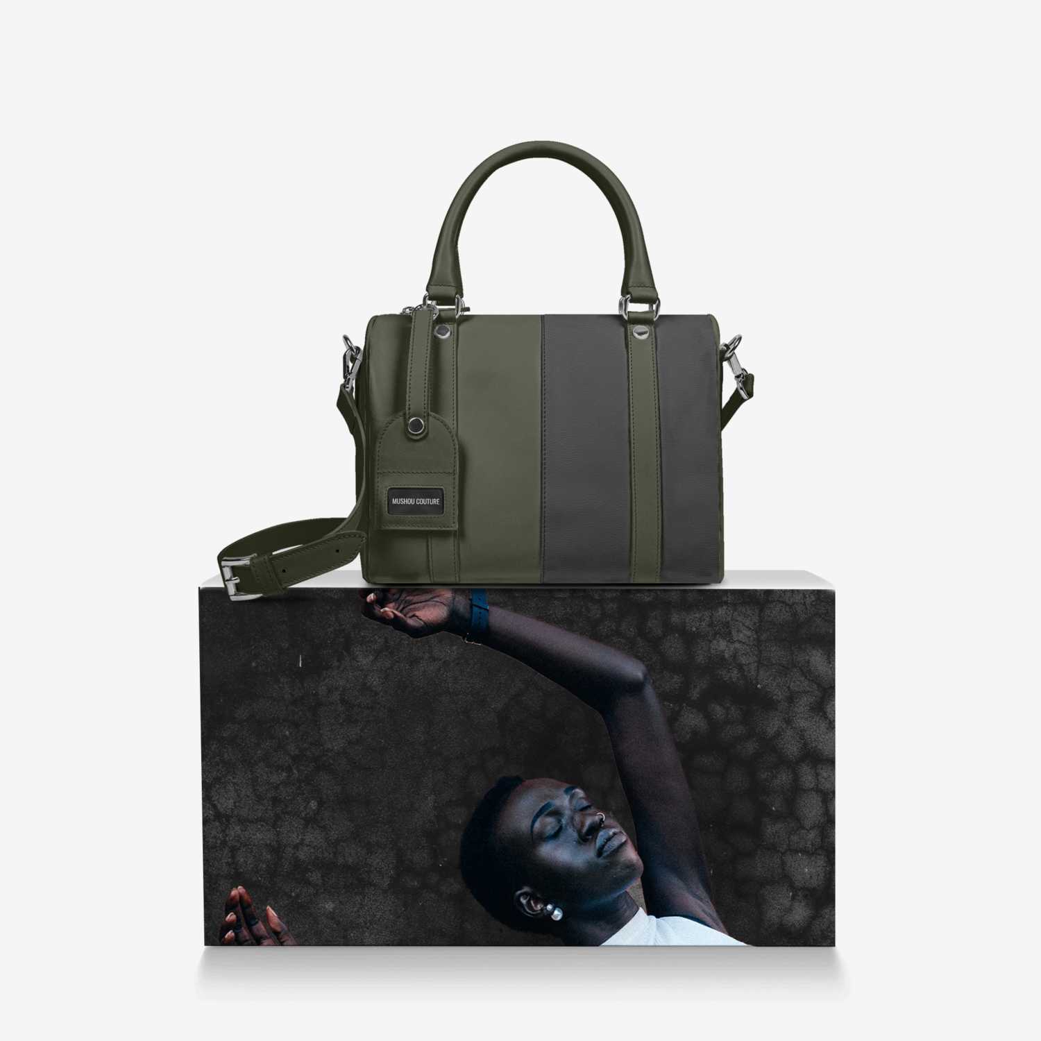 Mushou Couture custom made in Italy design by Marcus Jones | Over box view