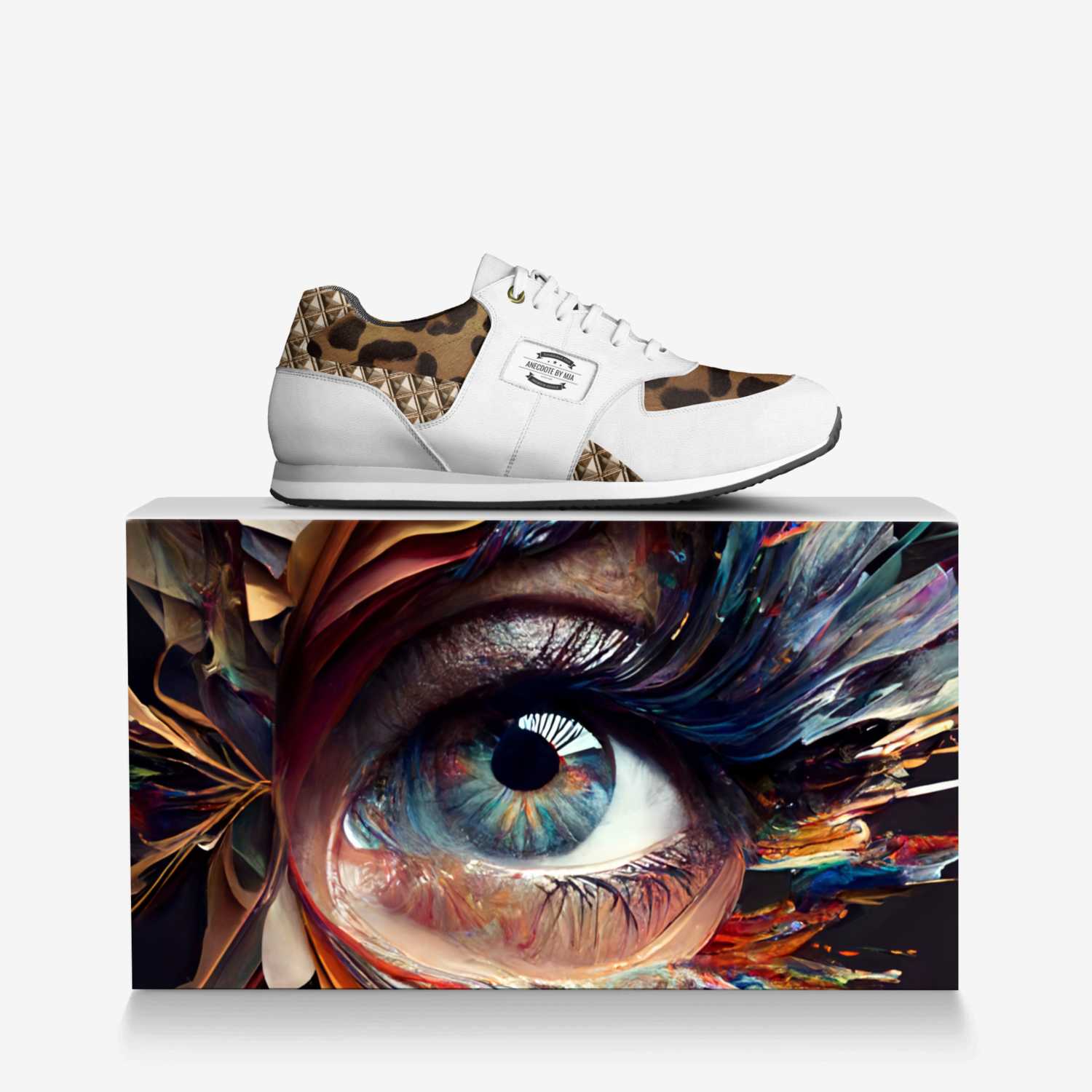 L'ANECDOTE by MJA custom made in Italy shoes by Marie Josee Angers | Over box view