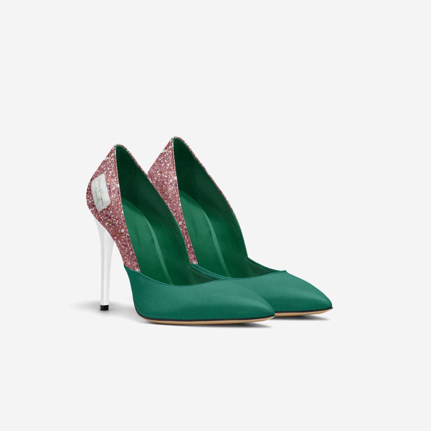 Luxe Rosé Cinq custom made in Italy shoes by Jonathan Ellison | Double view