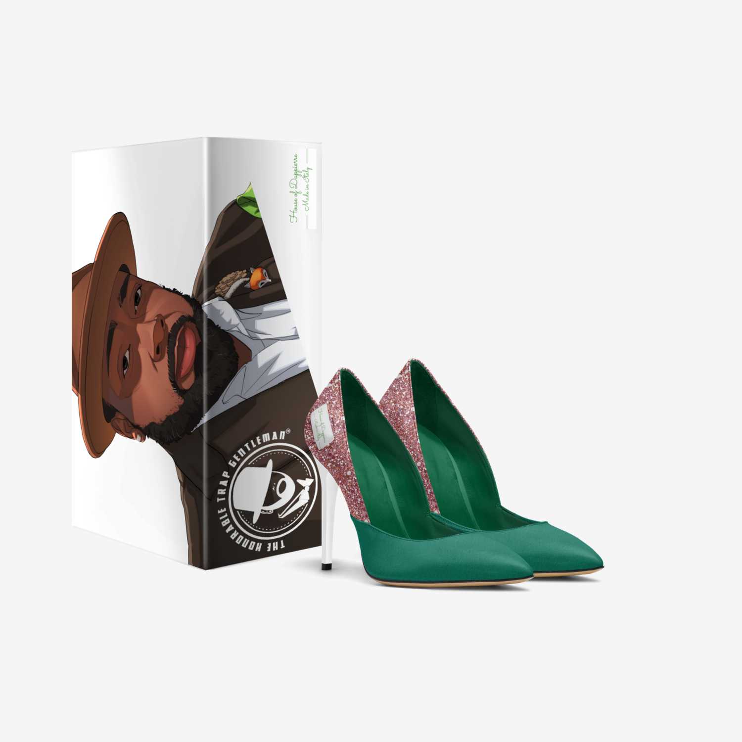 Luxe Rosé Cinq custom made in Italy shoes by Jonathan Ellison | Box view