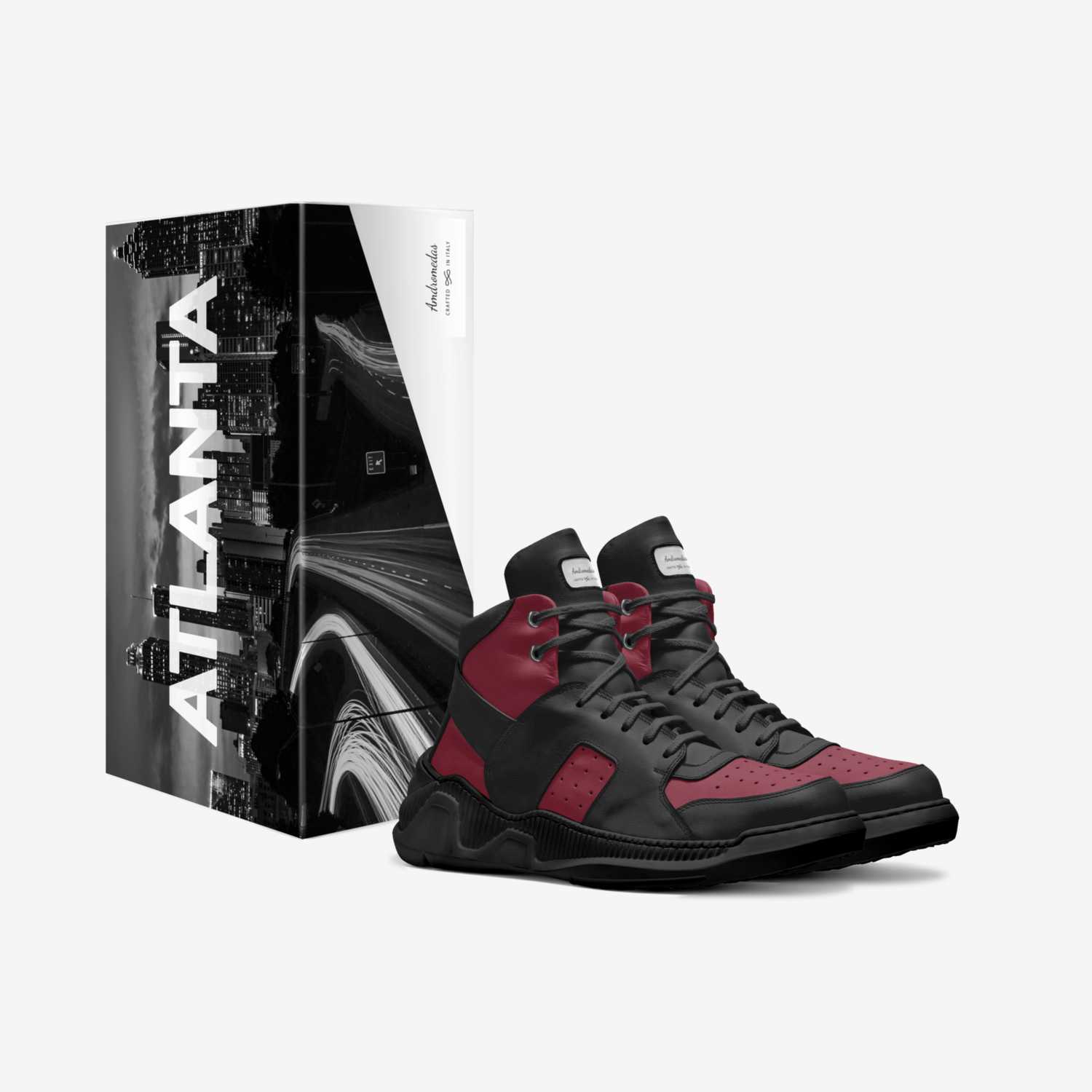 Amdromedas custom made in Italy shoes by Natalie Haywood | Box view