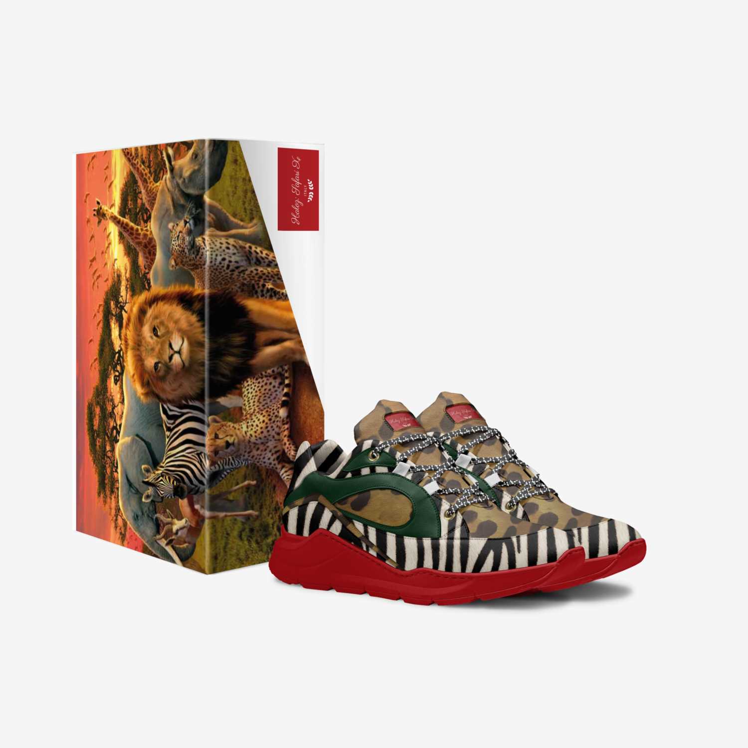Haloz: Safari X custom made in Italy shoes by Caleb Thompson | Box view