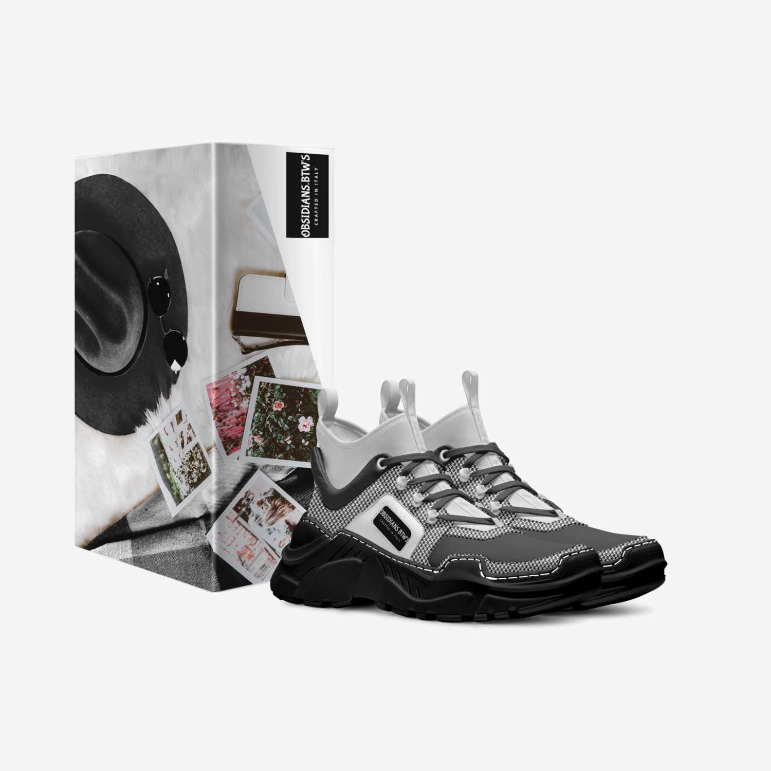 OBSIDIANS.BTW'S custom made in Italy shoes by Monroe King | Box view
