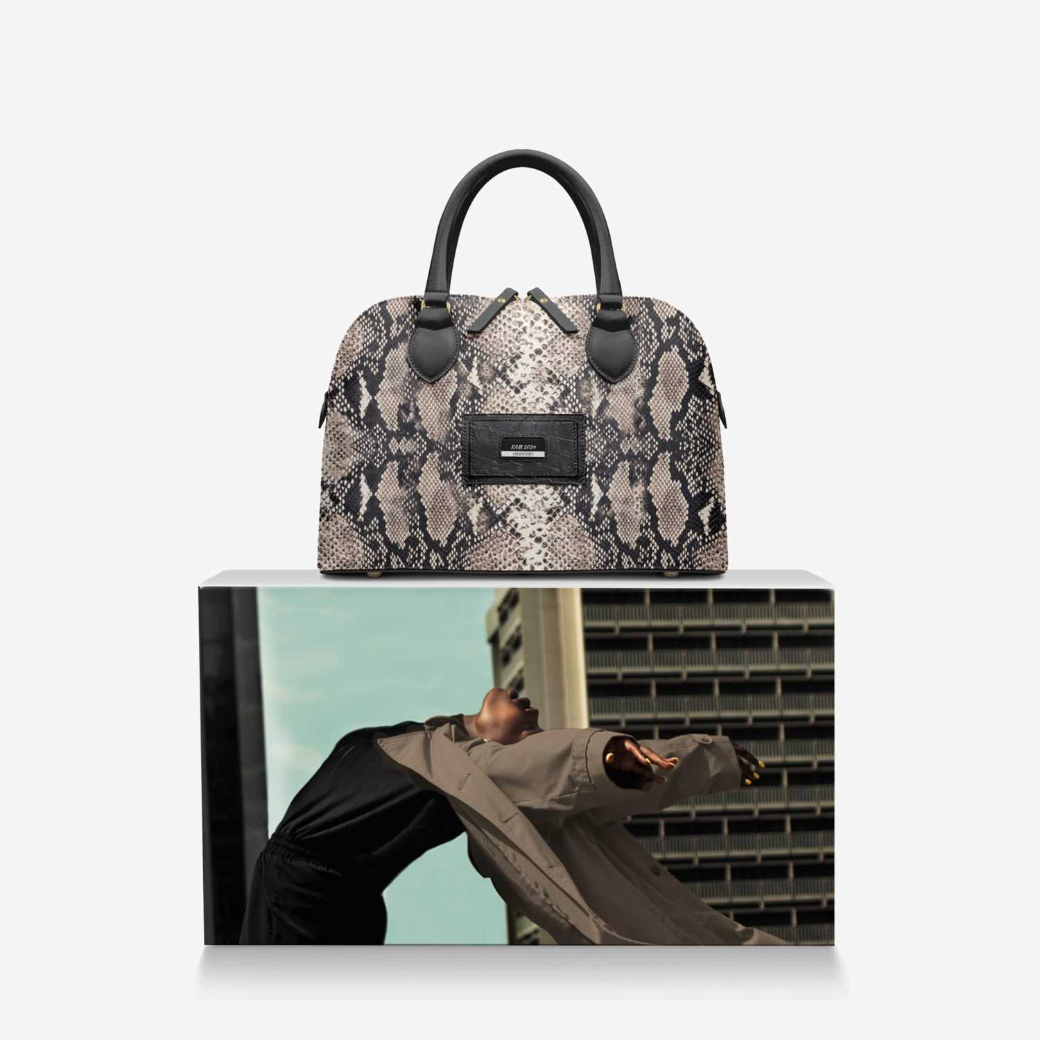 KAM 2024 custom made in Italy design by Aminata Kamara | Over box view