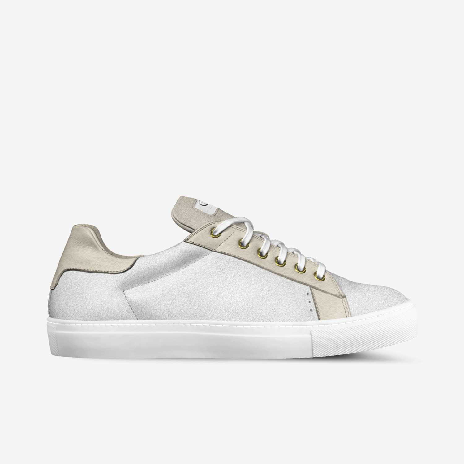 Simplicity Sneaker (Beige) custom made in Italy shoes by Christian Soles Collection | Side view