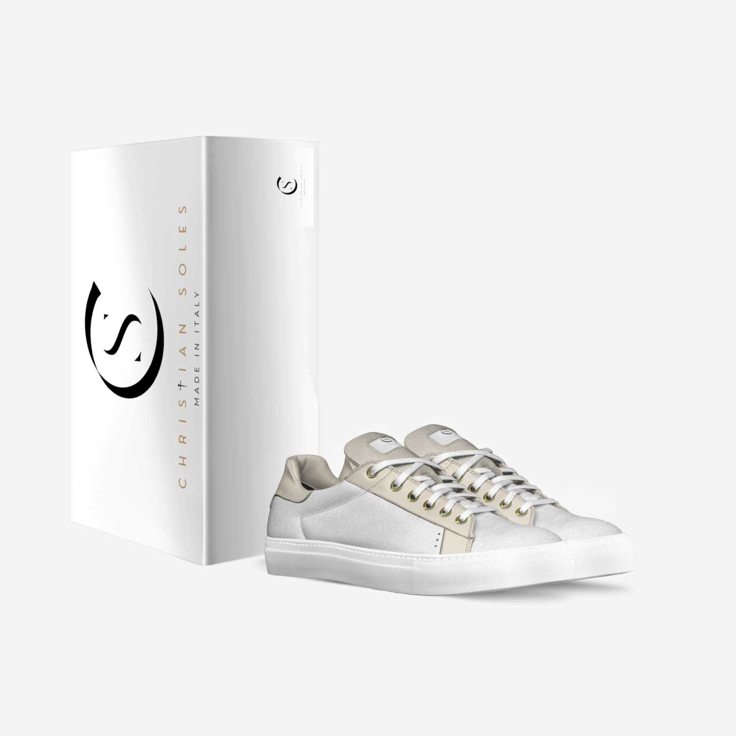 Simplicity Sneaker (Beige) custom made in Italy shoes by Christian Soles Collection | Box view