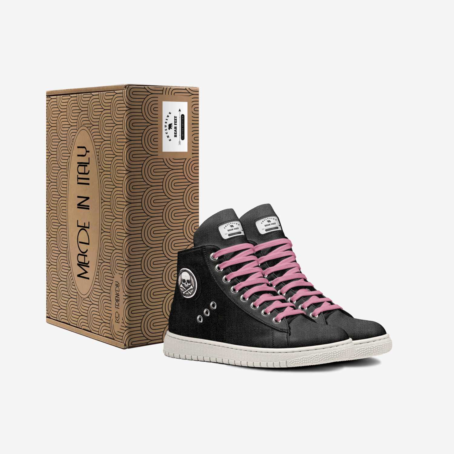 Bear feet custom made in Italy shoes by Sarah Mulka | Box view