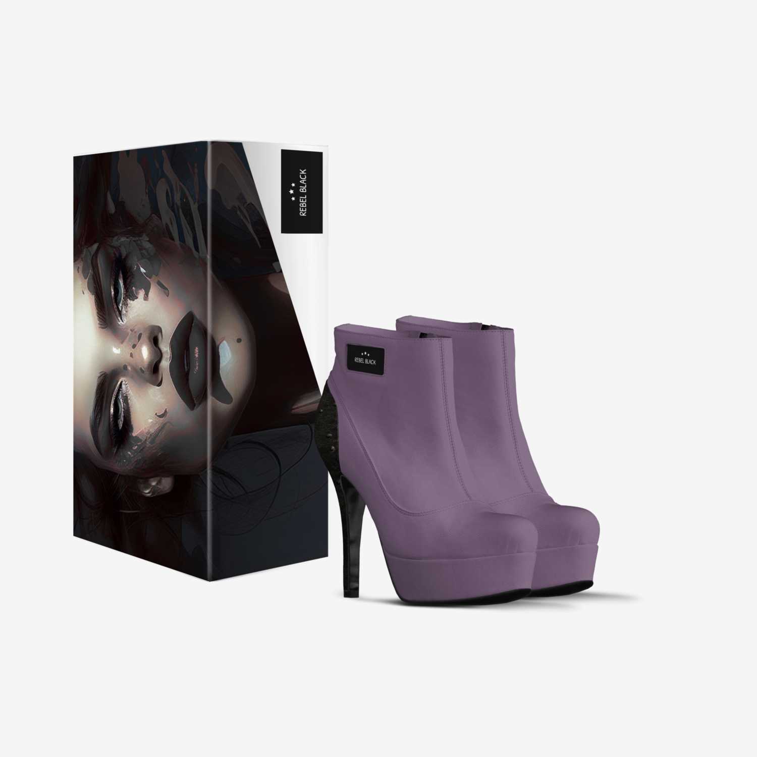 Rebel Black custom made in Italy shoes by Leia Blake | Box view
