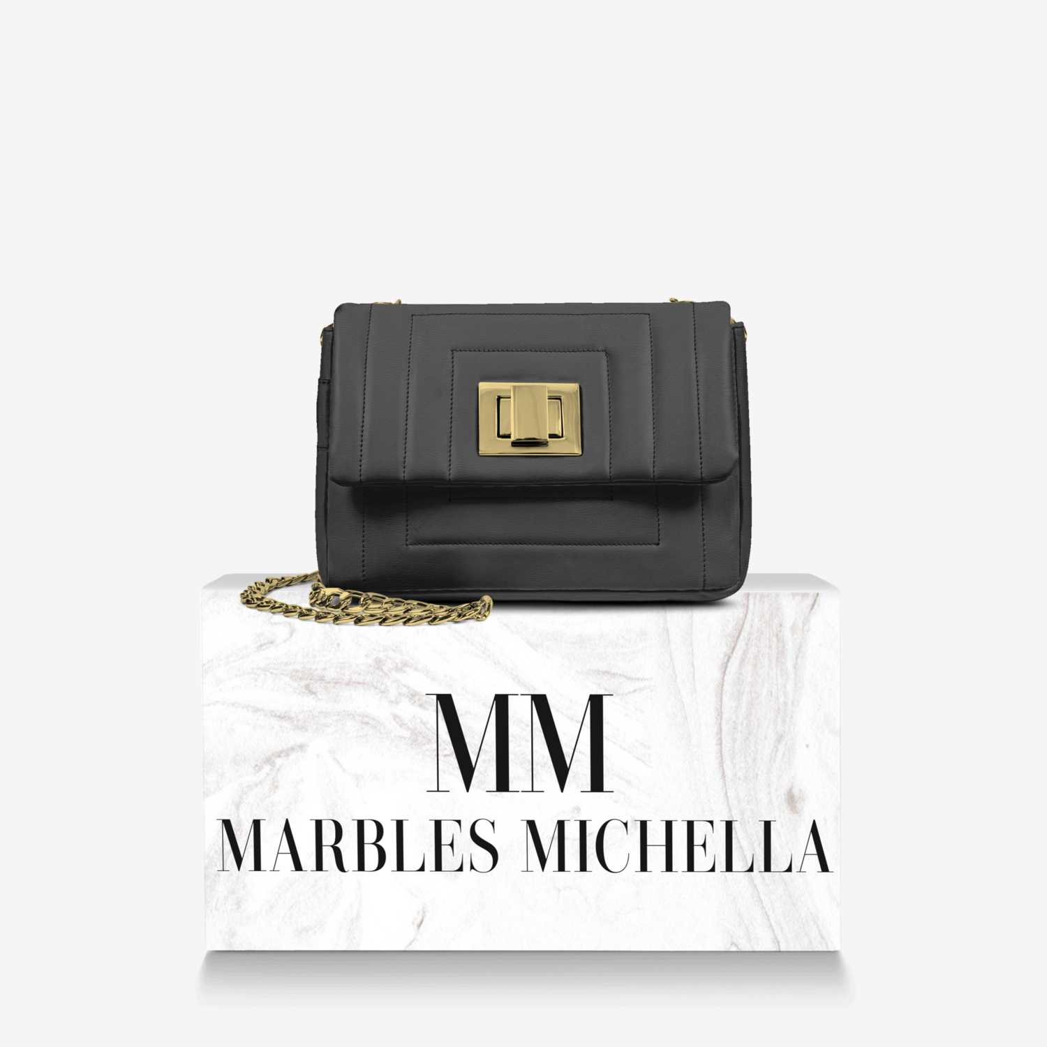MARBLES MICHELLA custom made in Italy design by Michella Gurley | Over box view