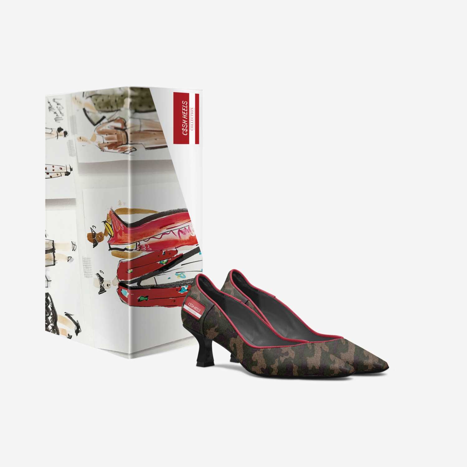 C$SH HEELS custom made in Italy shoes by Pam Brooks | Box view