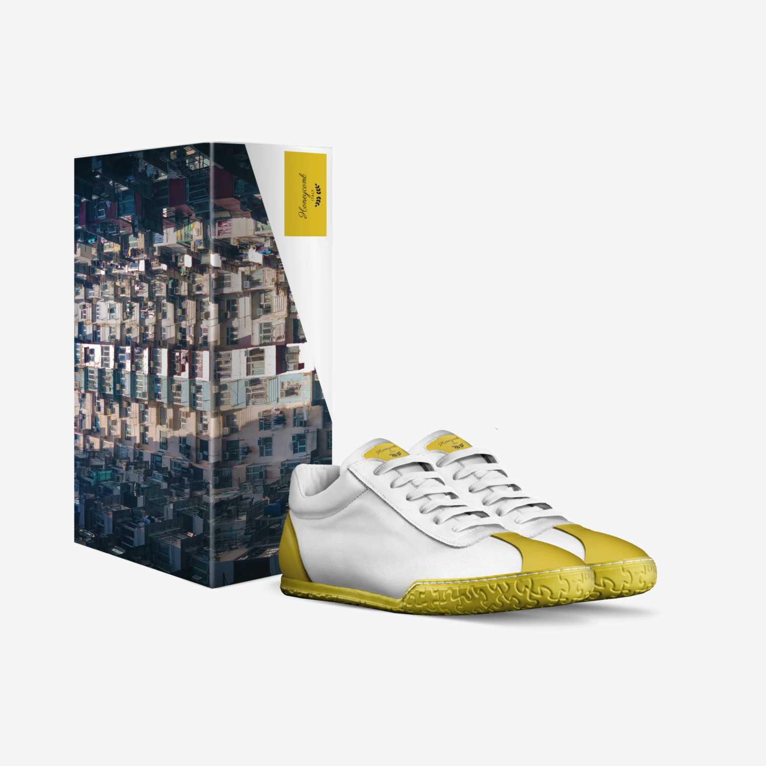 Honeycomb  custom made in Italy shoes by Maggie | Box view