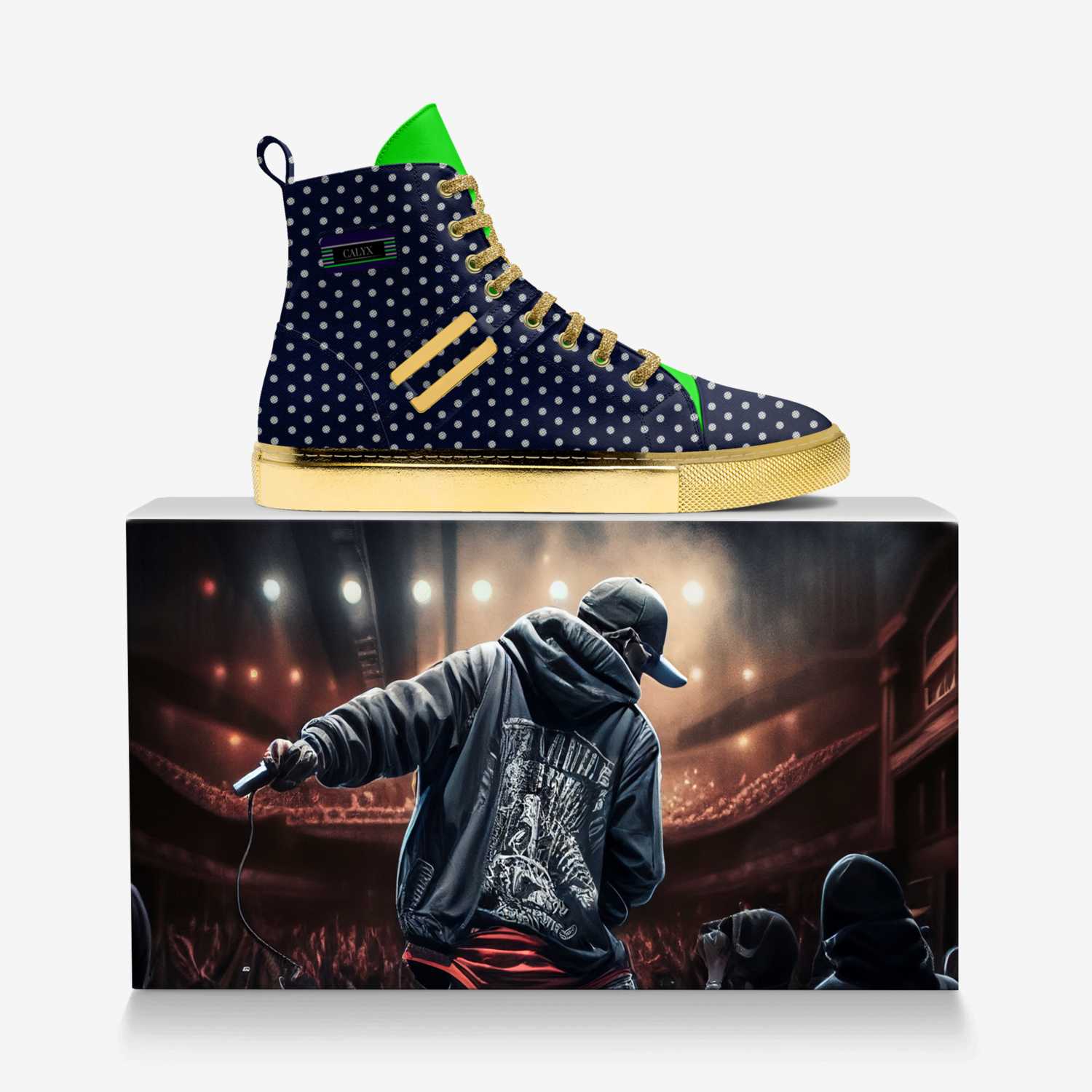 CALYX:Evolution  custom made in Italy shoes by Gifford Jones | Over box view