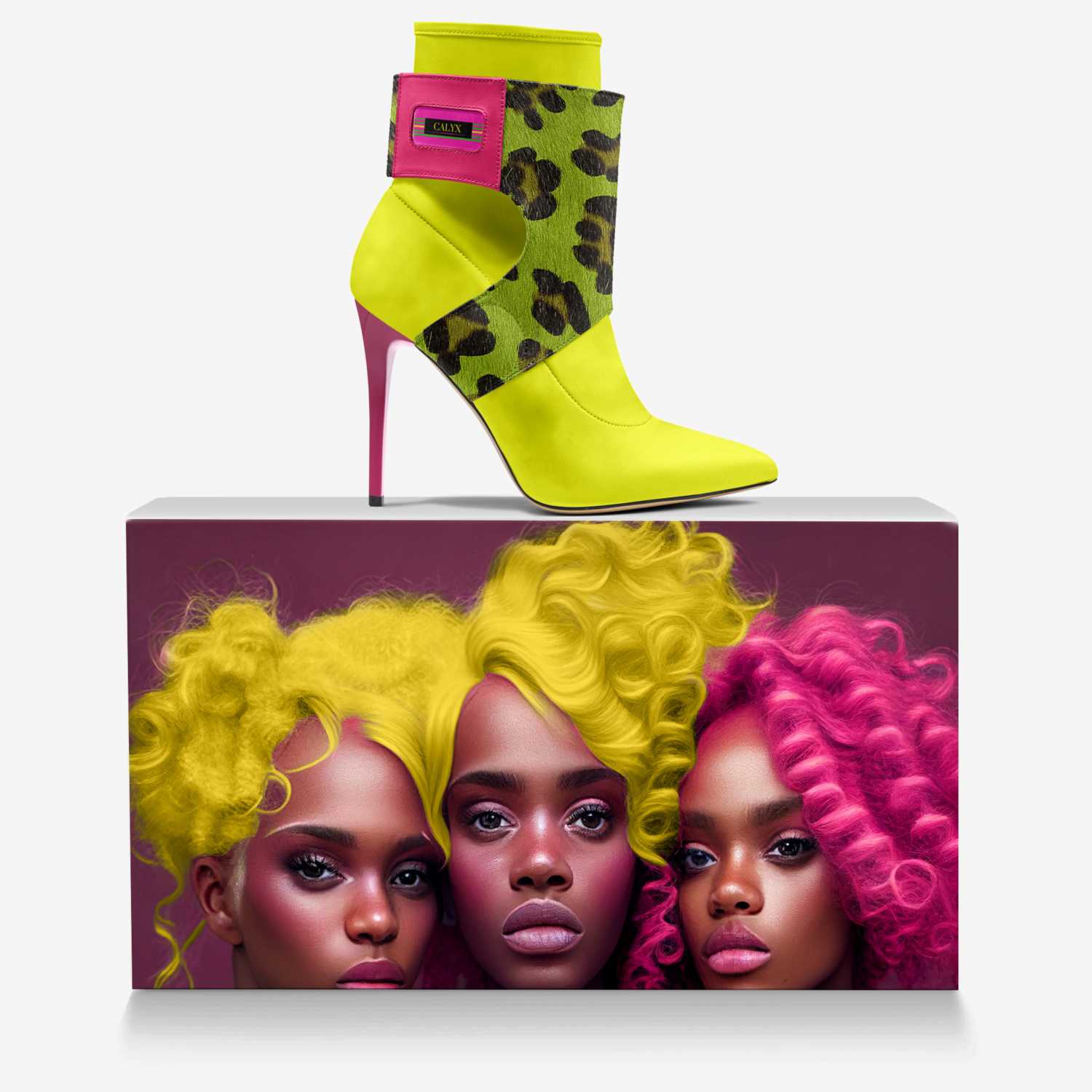 CALYX:GLOW custom made in Italy shoes by Gifford Jones | Over box view