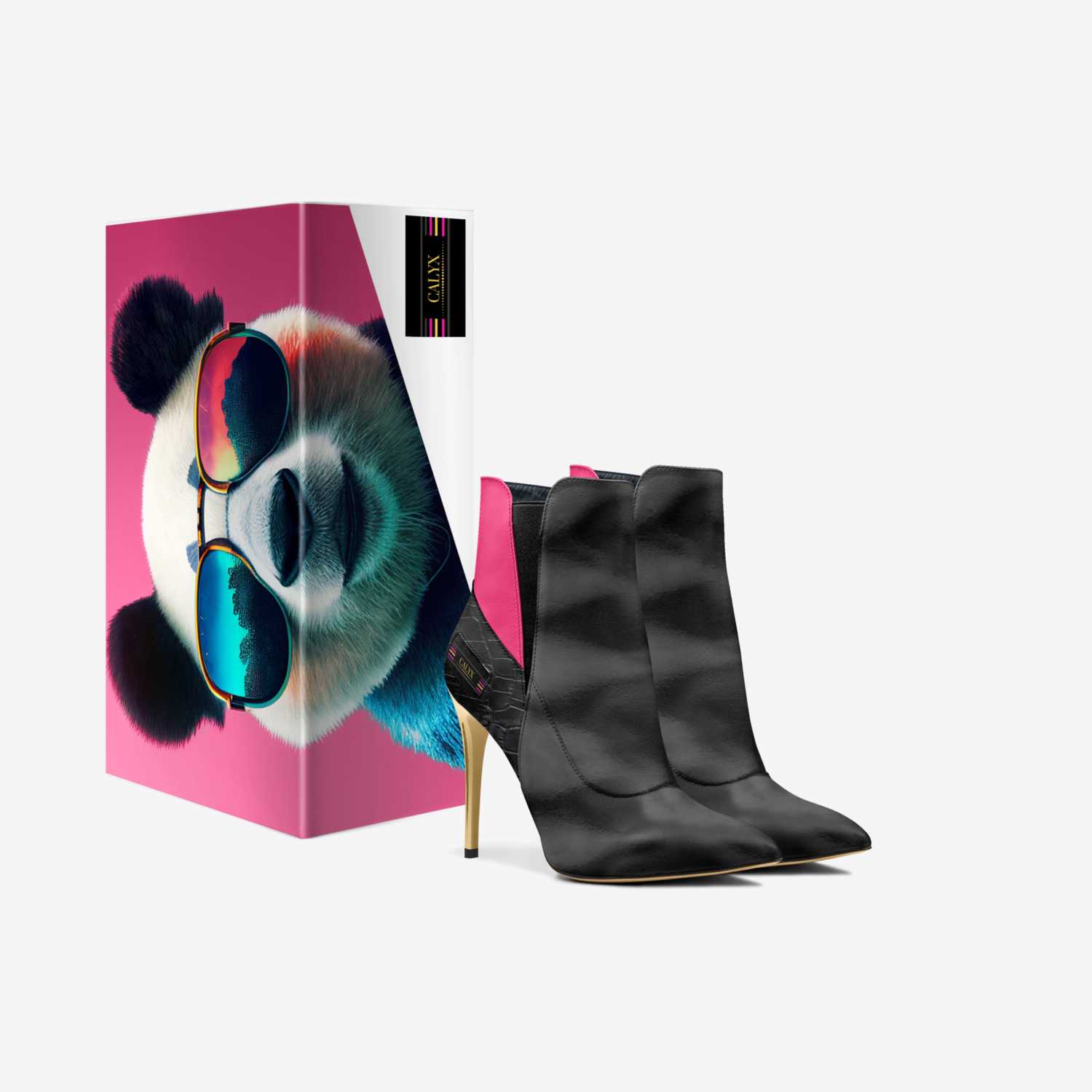 CALYX:BLACK ROSE custom made in Italy shoes by Gifford Jones | Box view