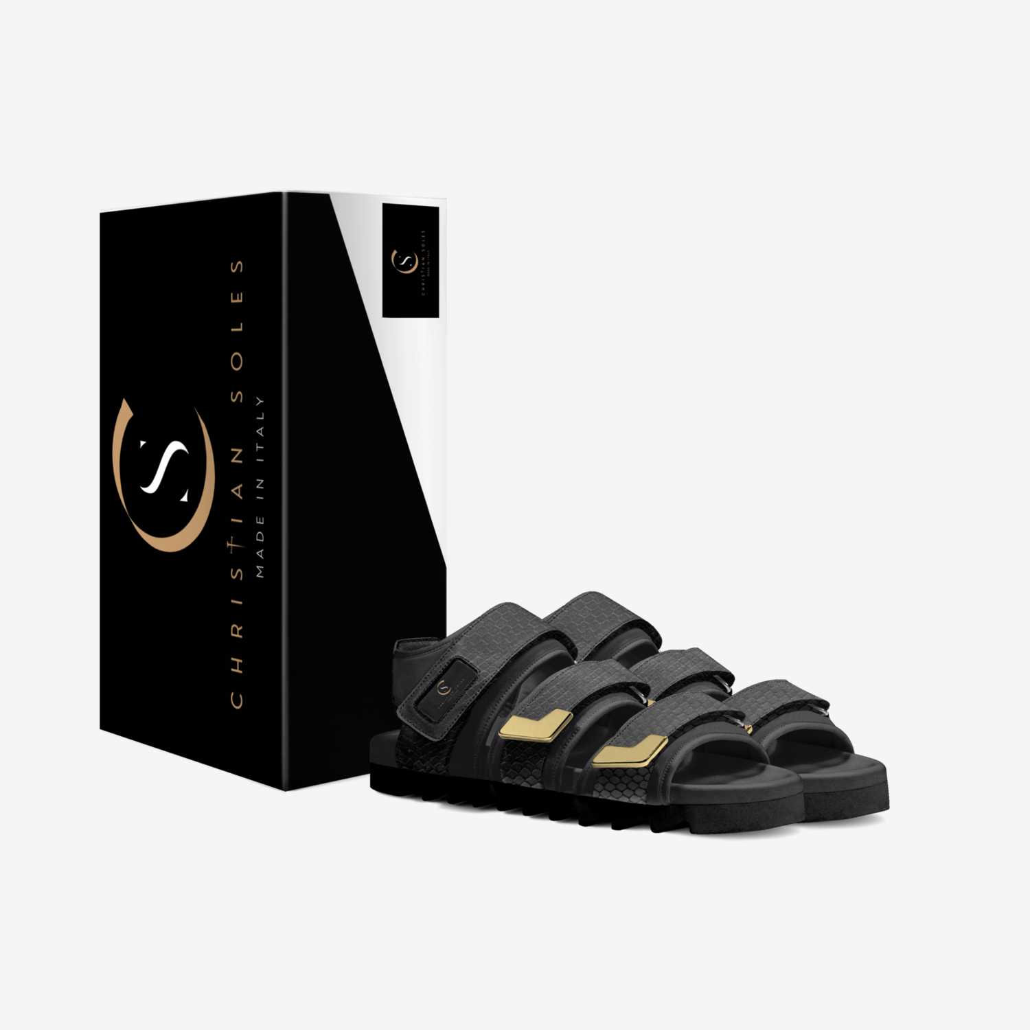 Gilded Grace custom made in Italy shoes by Christian Soles Collection | Box view