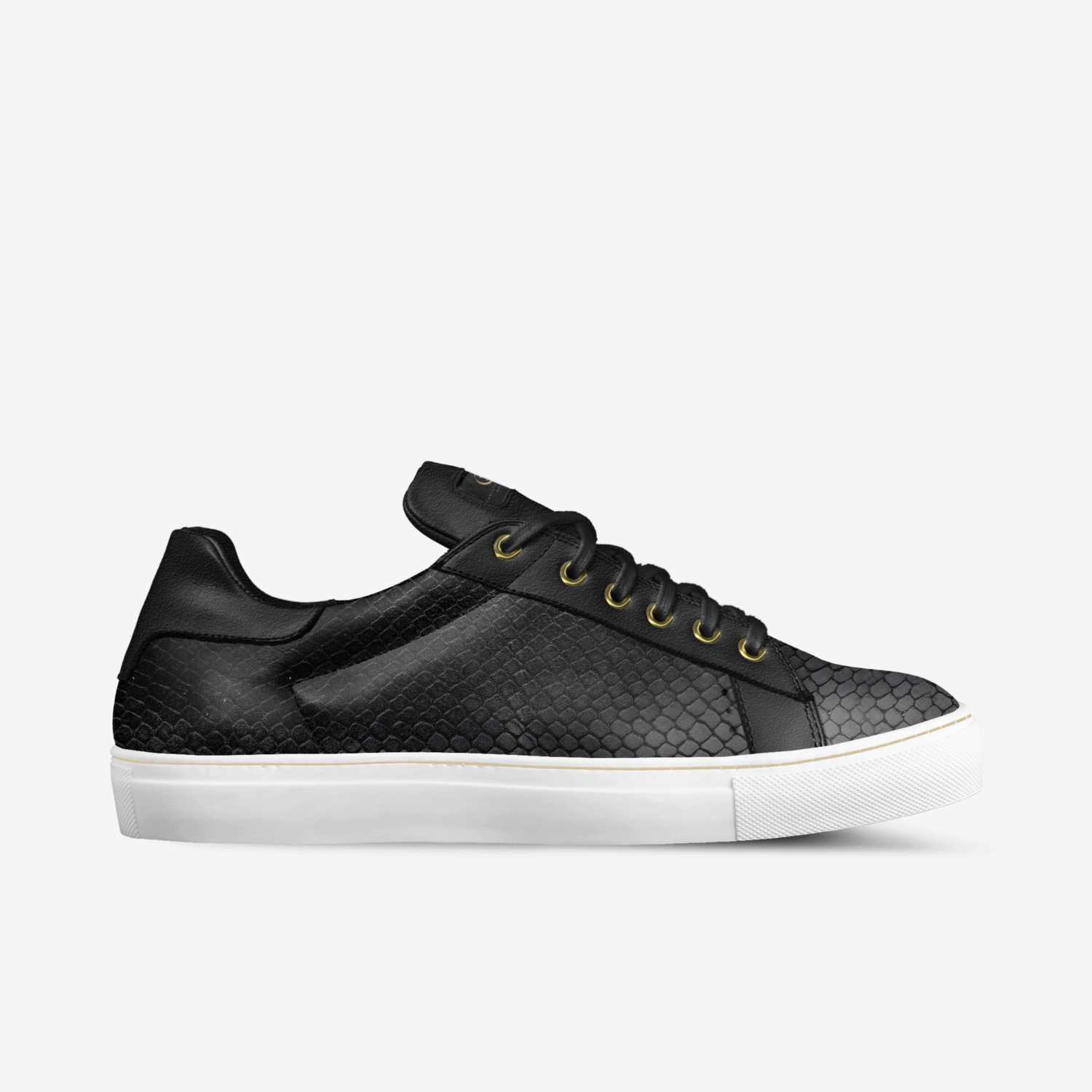 Simplicity Sneaker (Black) custom made in Italy shoes by Christian Soles Collection | Side view