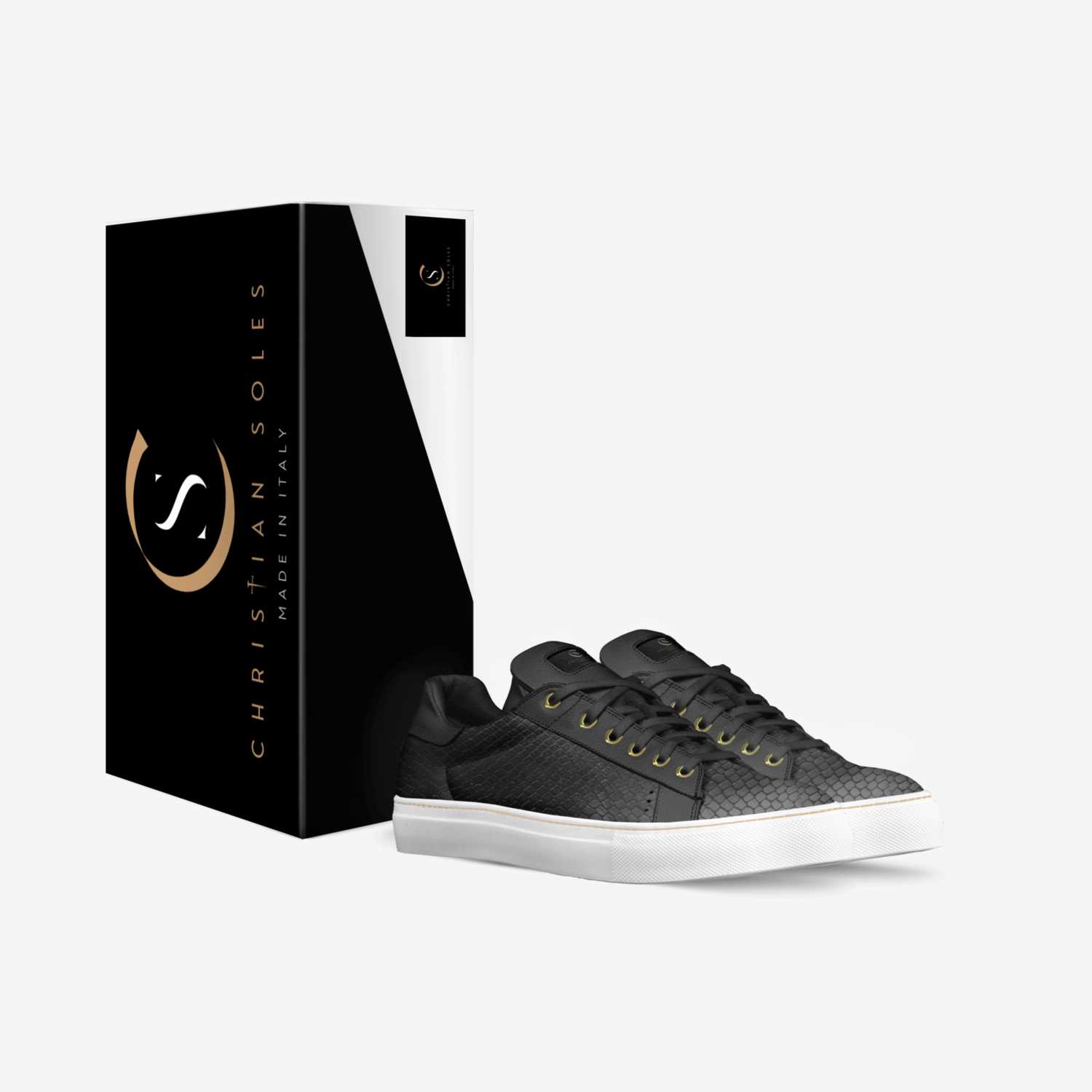 Simplicity Sneaker (Black) custom made in Italy shoes by Christian Soles Collection | Box view