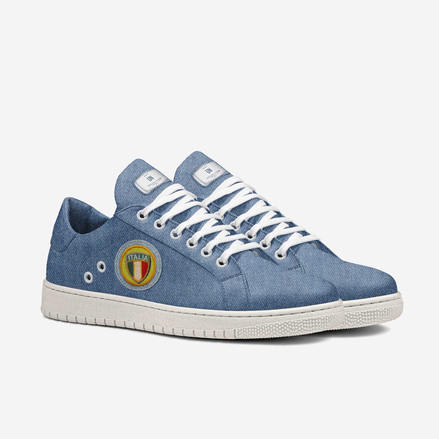 ITALIA DENIM 01 custom made in Italy shoes by Duvall Daniels | Double view