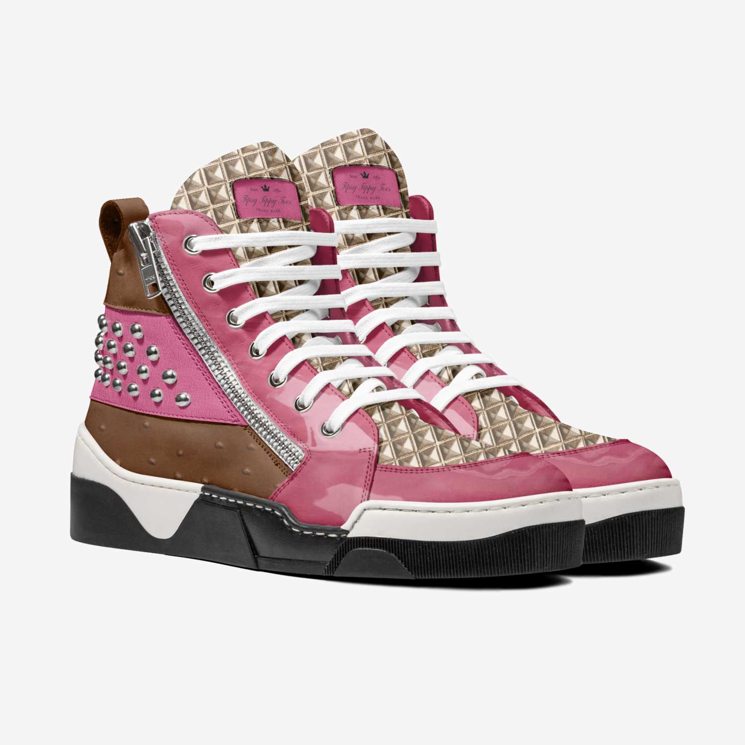 Tipsy Tippy Toes  custom made in Italy shoes by Destiny Mcdougal | Double view
