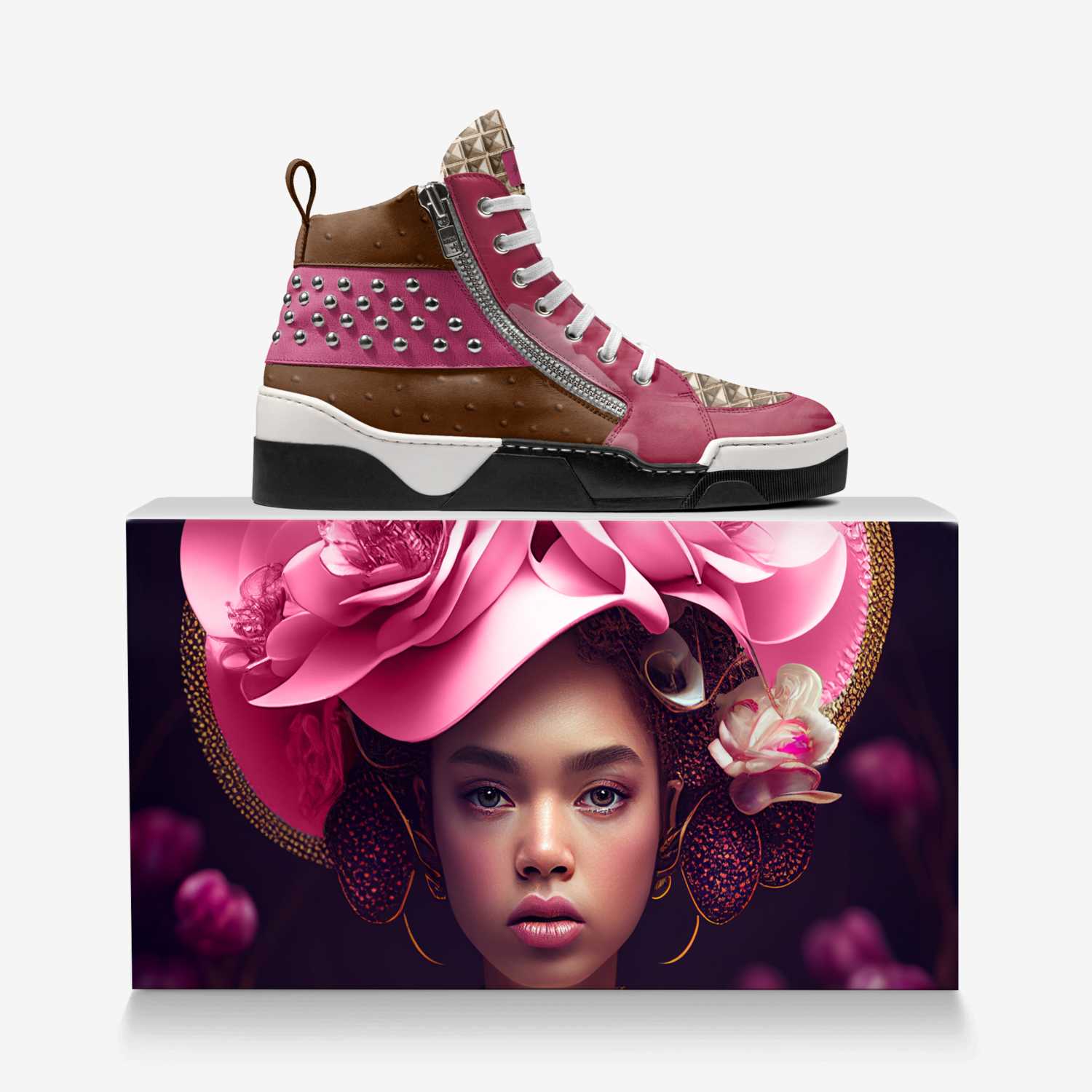 Tipsy Tippy Toes  custom made in Italy shoes by Destiny Mcdougal | Over box view