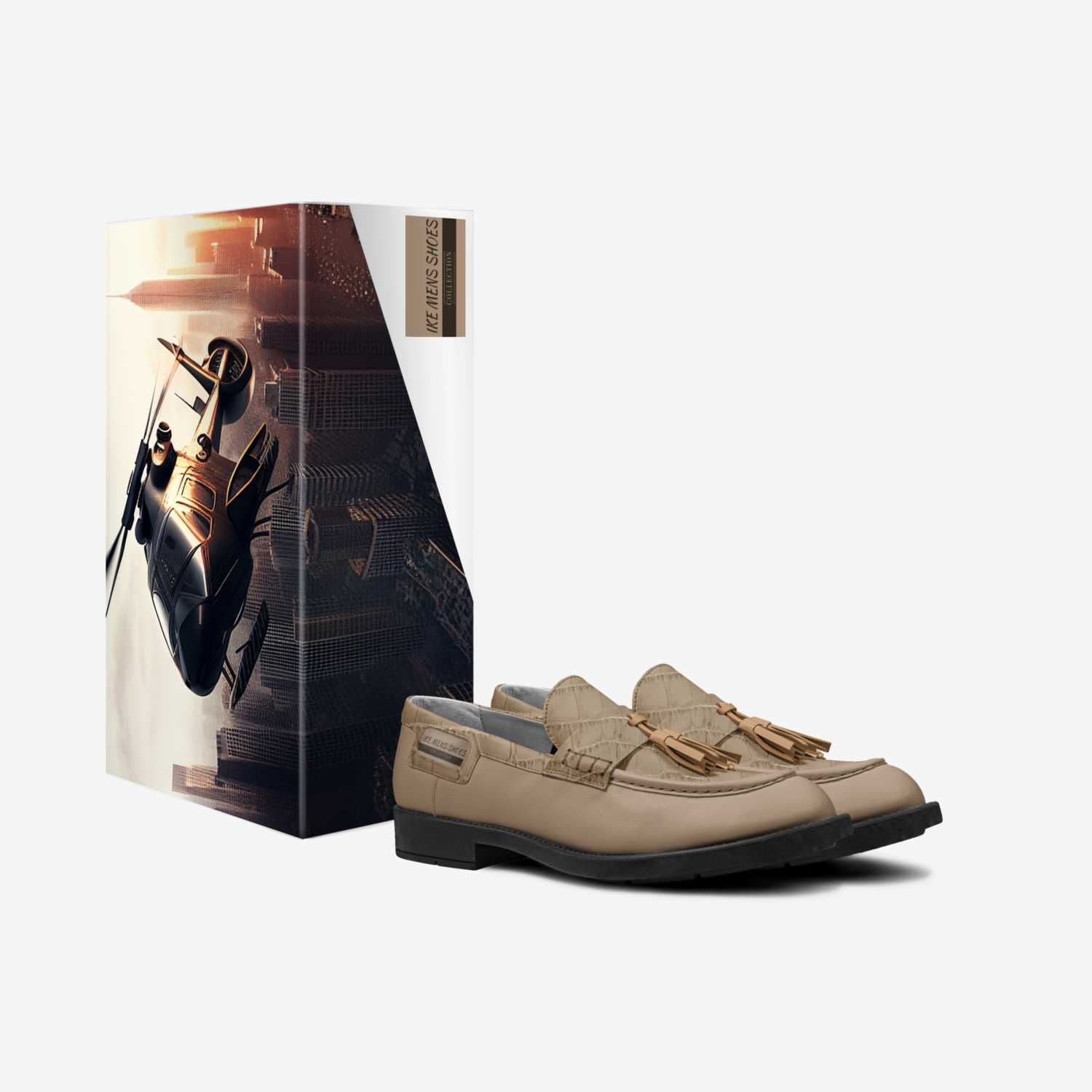 IKE MENS SHOES custom made in Italy shoes by Isaac A Mensah | Box view