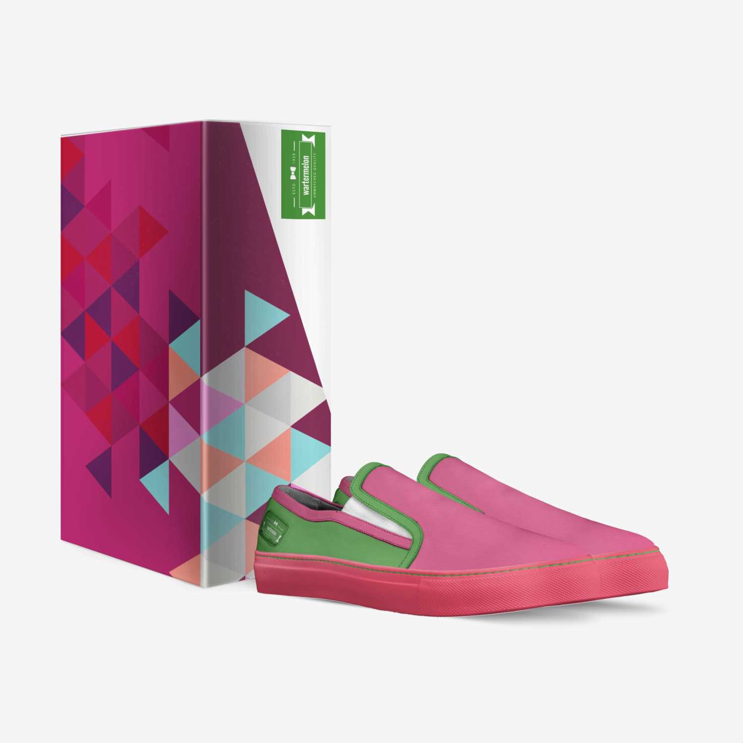 wartermelon custom made in Italy shoes by Jashayla Underwood | Box view