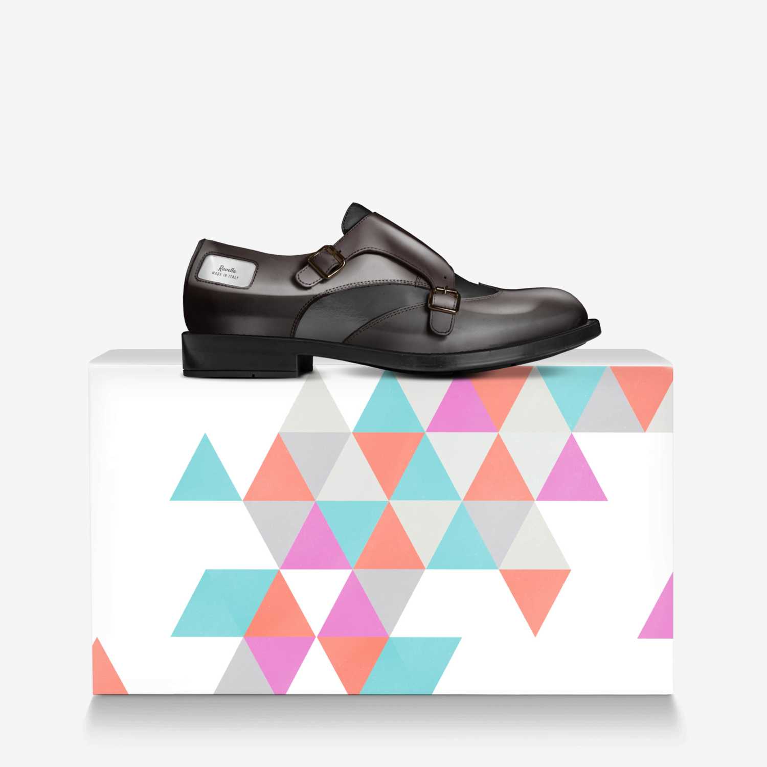 Ravella custom made in Italy shoes by Tanya Sengar | Over box view