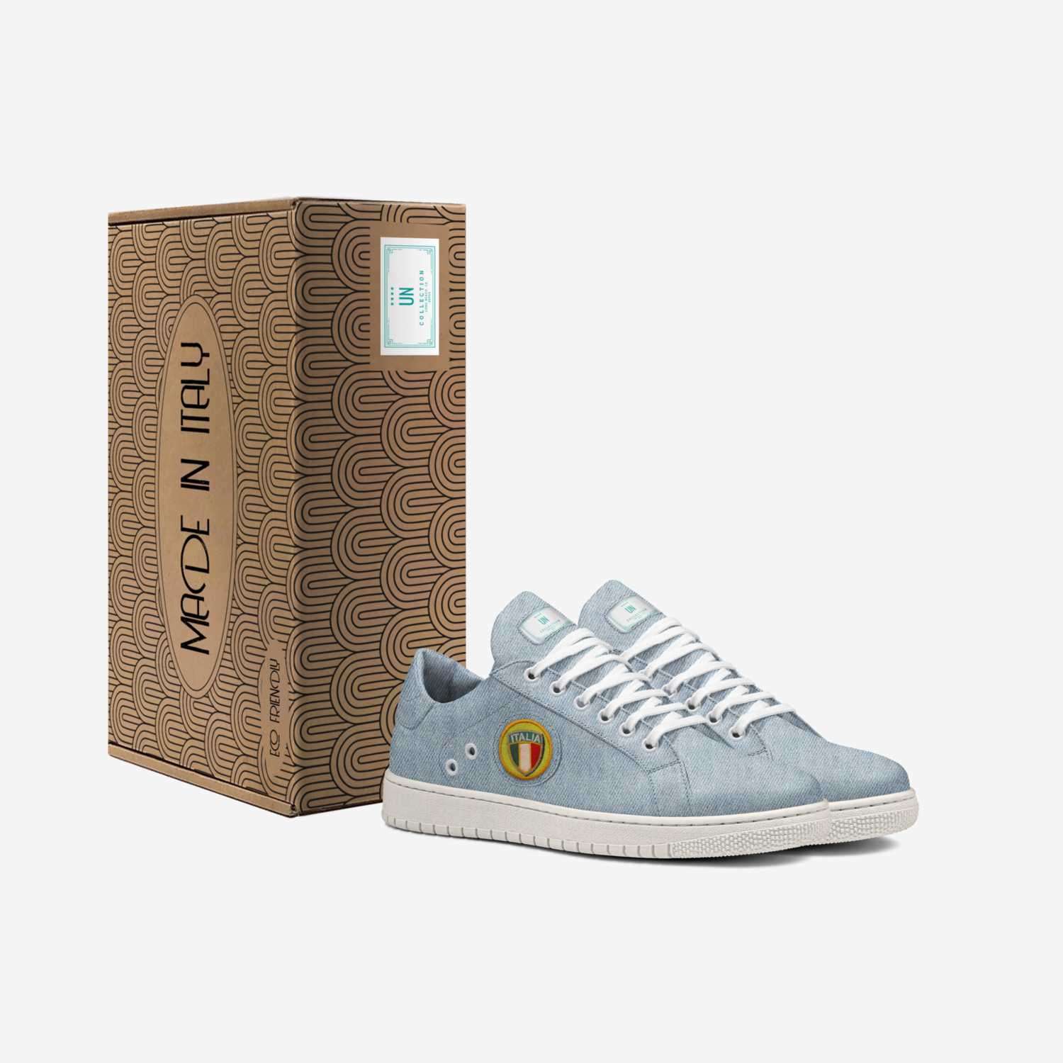 ITALIA DENIM 04 custom made in Italy shoes by Duvall Daniels | Box view