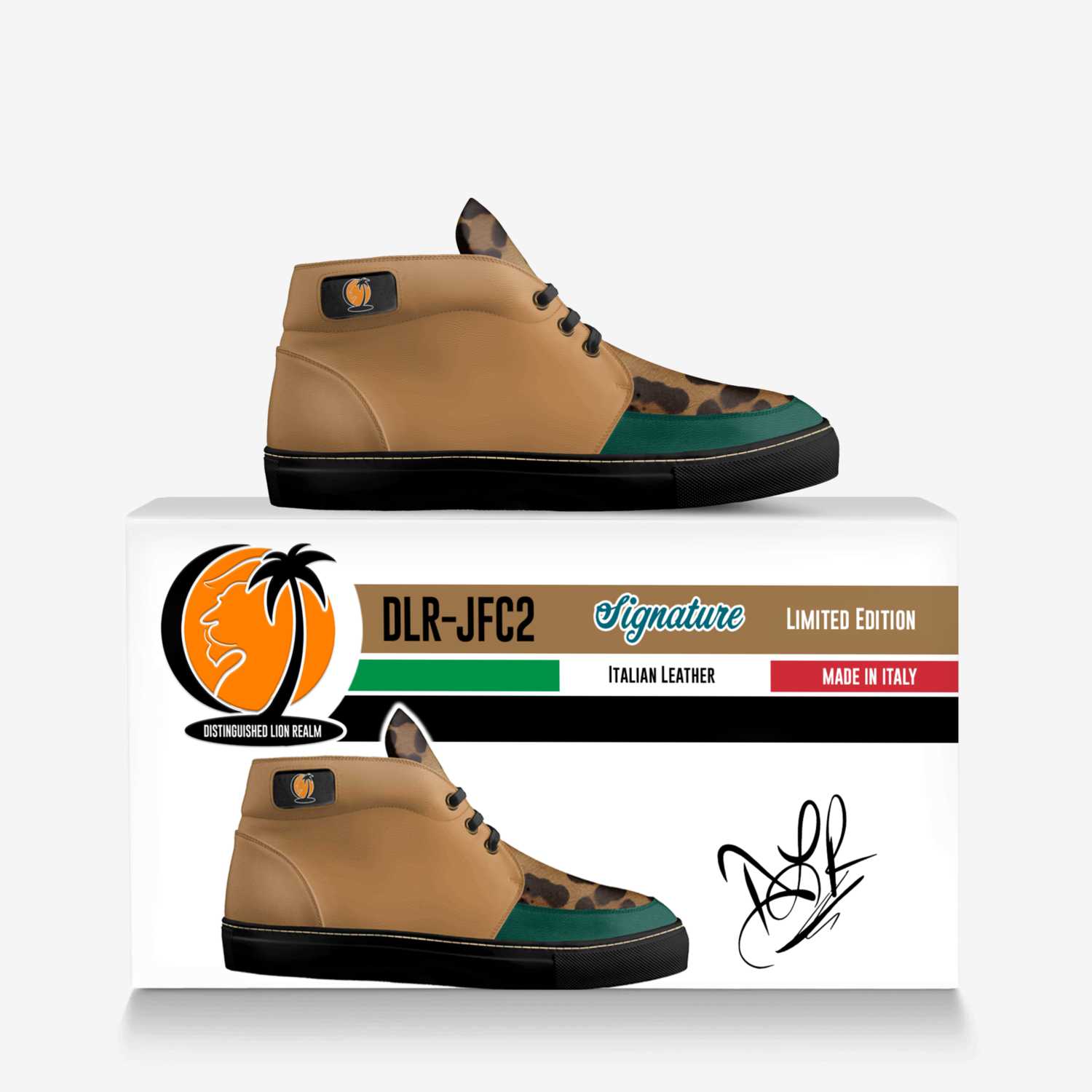 DLR-JFC2 custom made in Italy shoes by David Robinson | Over box view