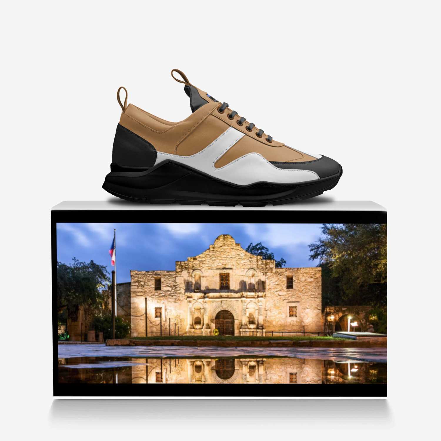 Alamo styles custom made in Italy shoes by Alexus White | Over box view