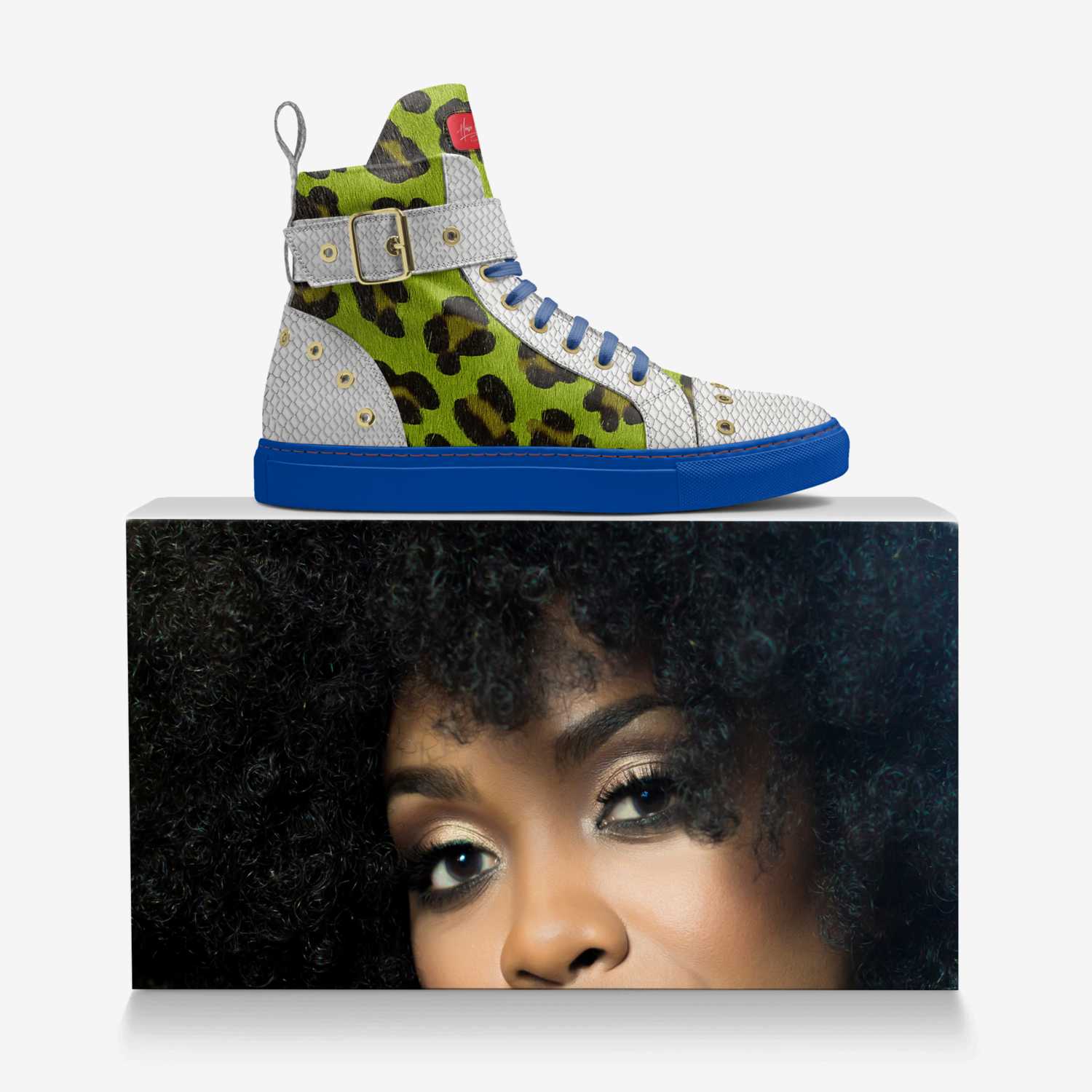 Messiah Edition custom made in Italy shoes by Colette Bates | Over box view