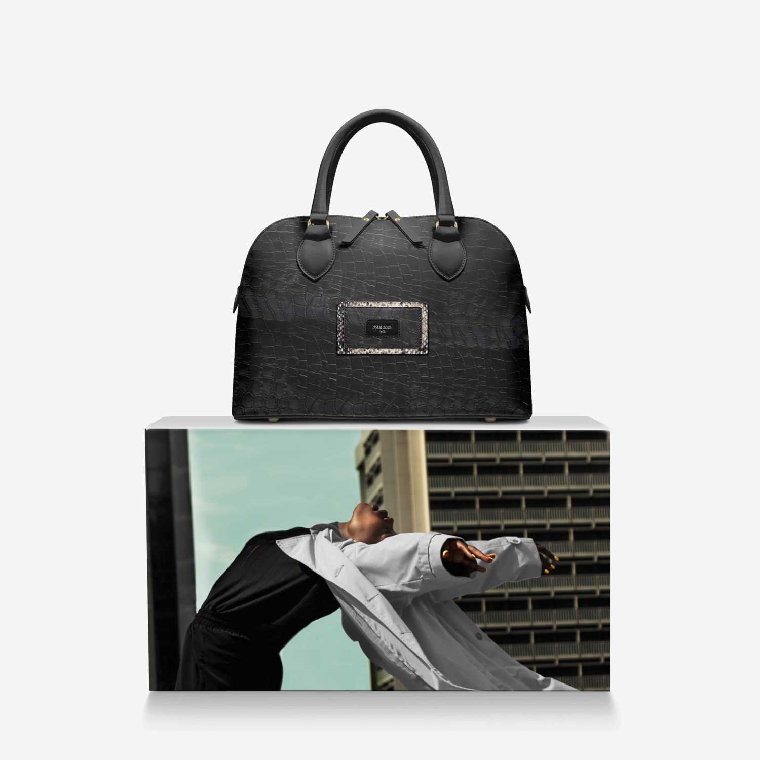 KAM 2024 custom made in Italy design by Aminata Kamara | Over box view