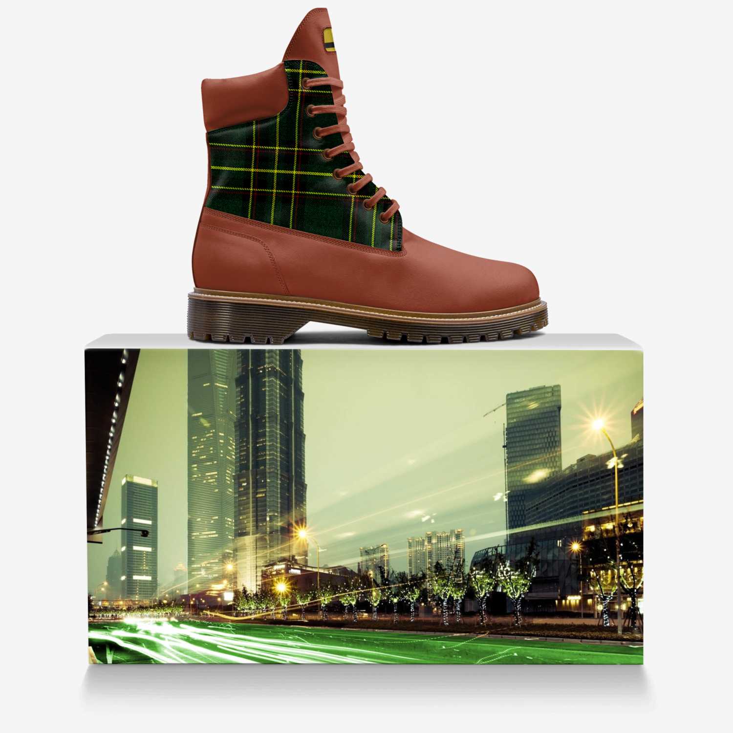 Mers custom made in Italy shoes by Michelle E Richardson | Over box view