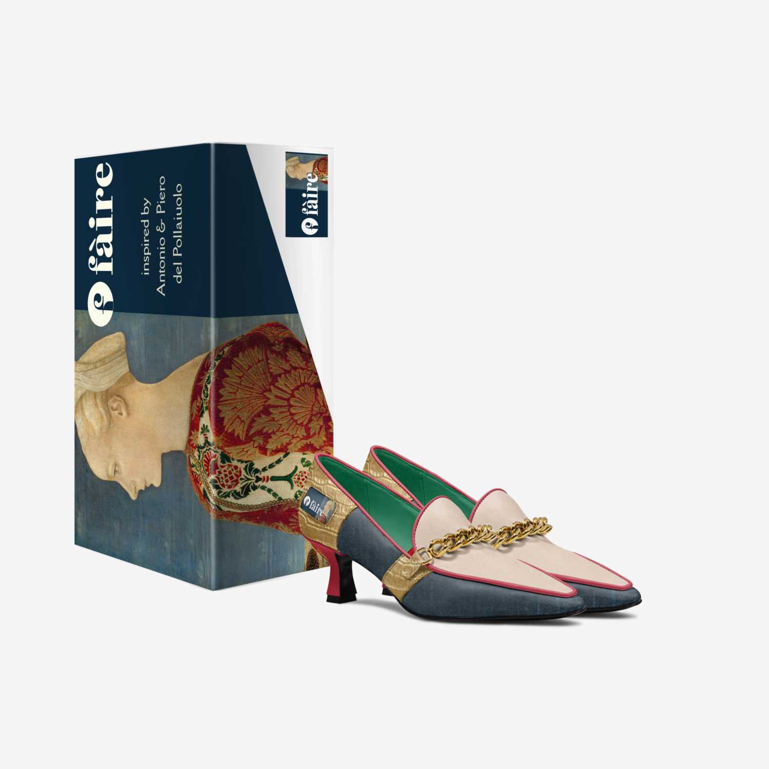 del Pollaiuolo custom made in Italy shoes by Faireoir Shoes | Box view