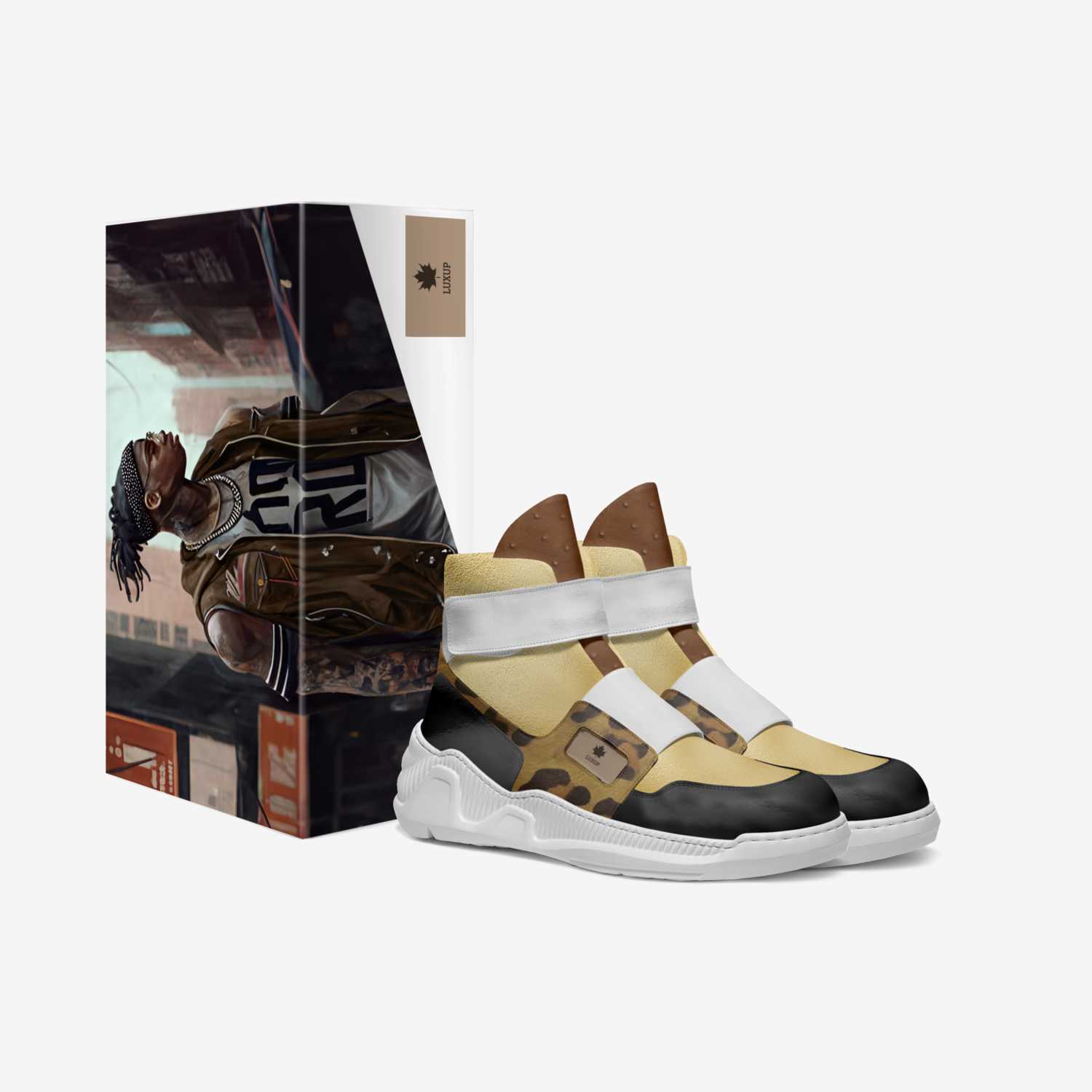 Luxup custom made in Italy shoes by Dwayne White | Box view