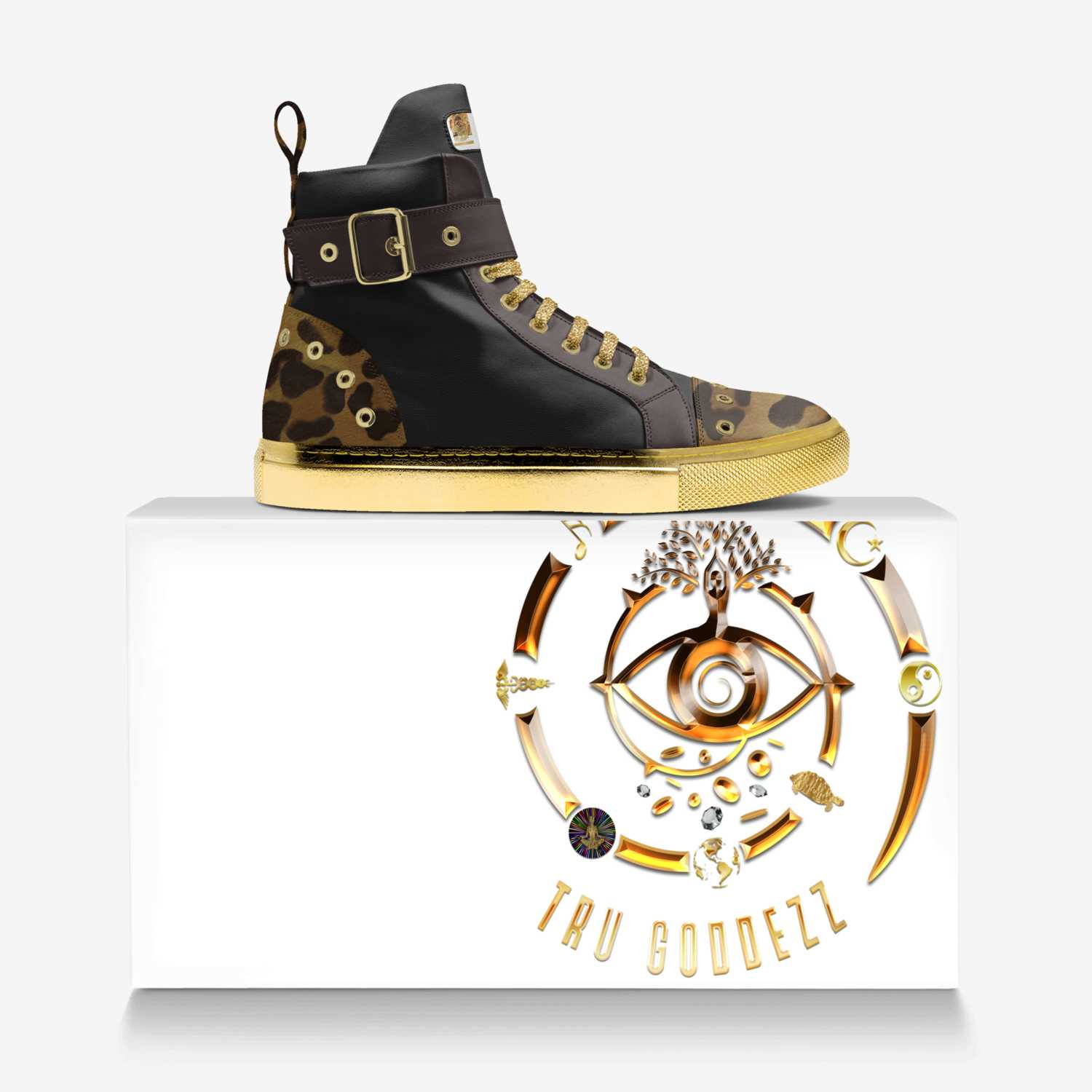 Bentley Stars custom made in Italy shoes by Tru Goddezz | Over box view
