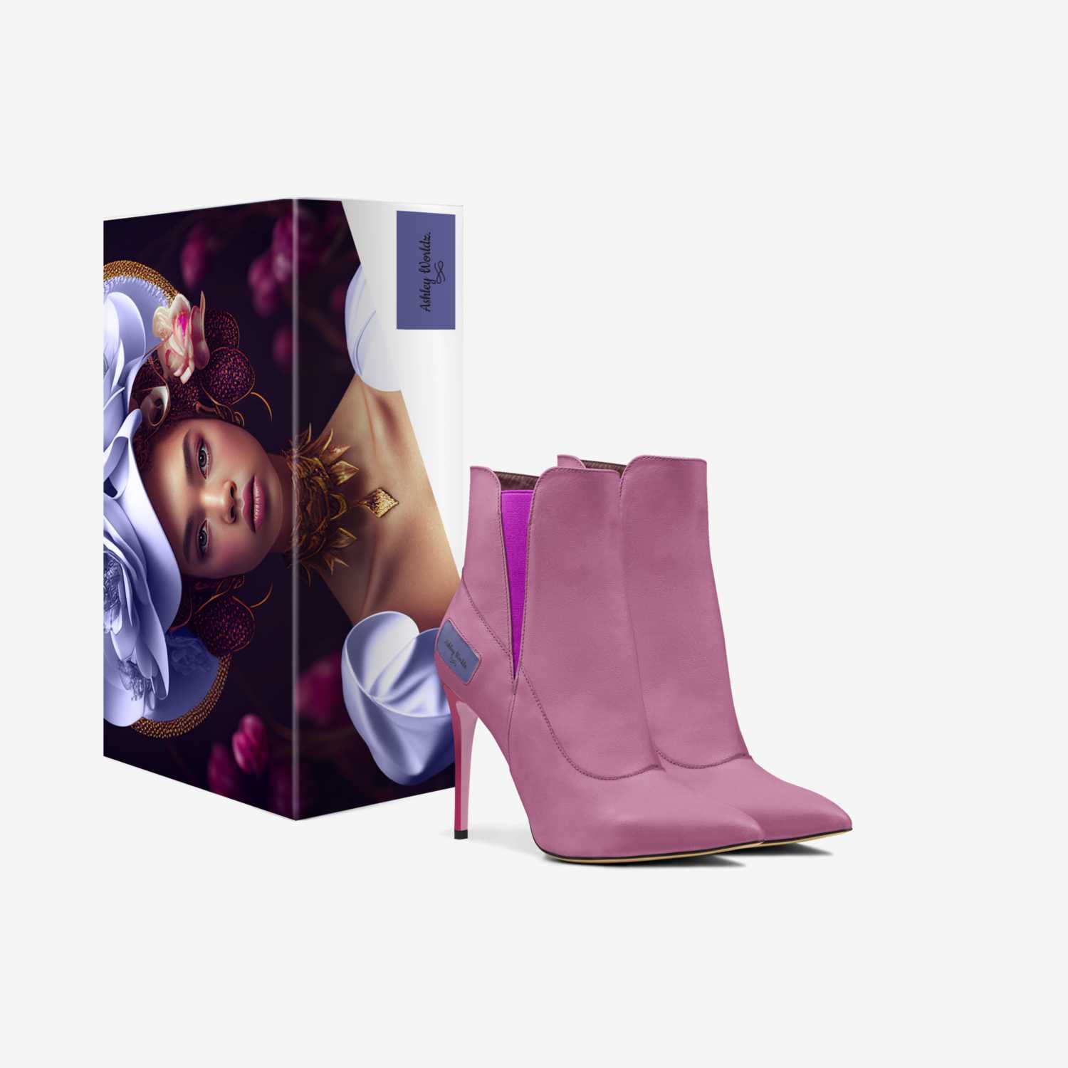 Ashley Worldz. custom made in Italy shoes by Ebony Williams | Box view