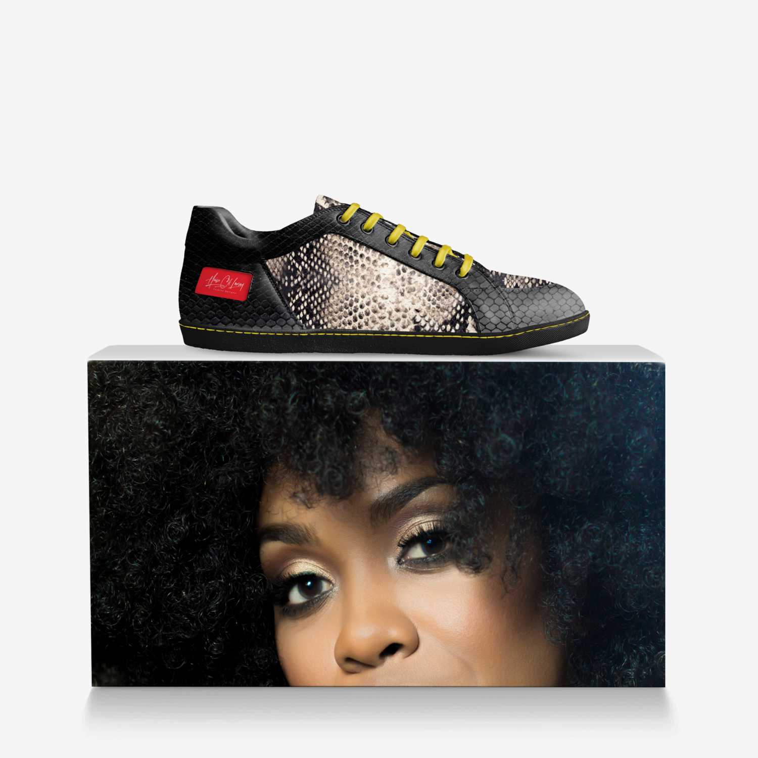 Code Red II custom made in Italy shoes by Colette Bates | Over box view
