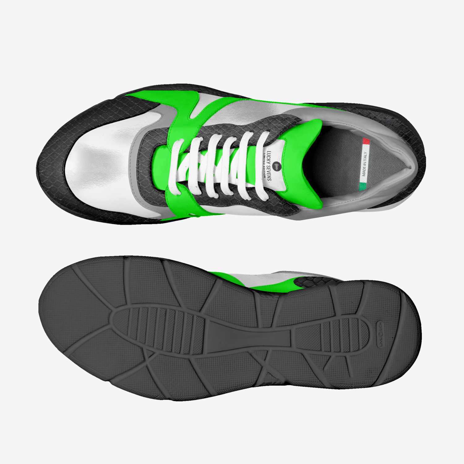Lucky Sevens custom made in Italy shoes by Crystal A Williams | Top view