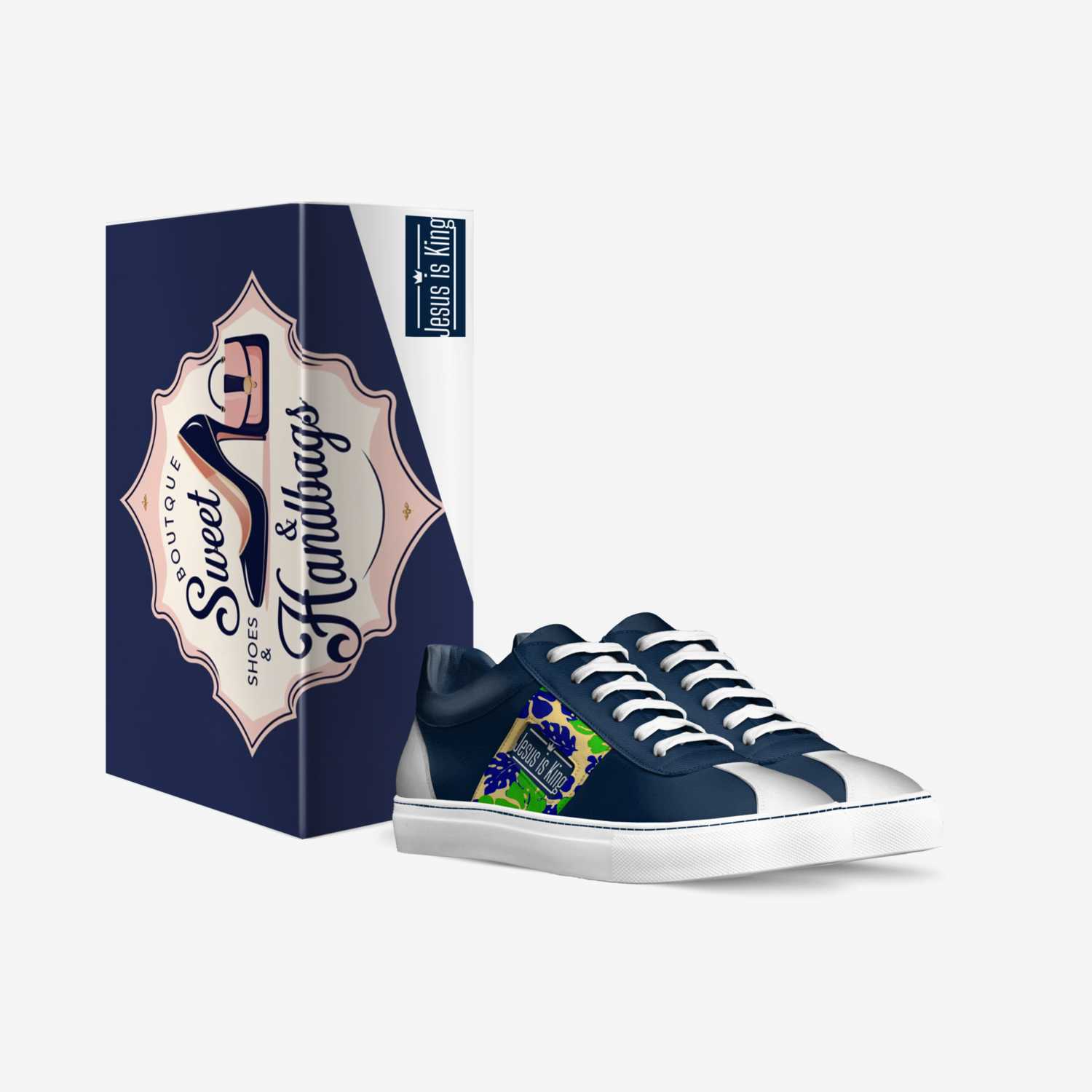 Jesus is King custom made in Italy shoes by Cheri Chassure Designs | Box view