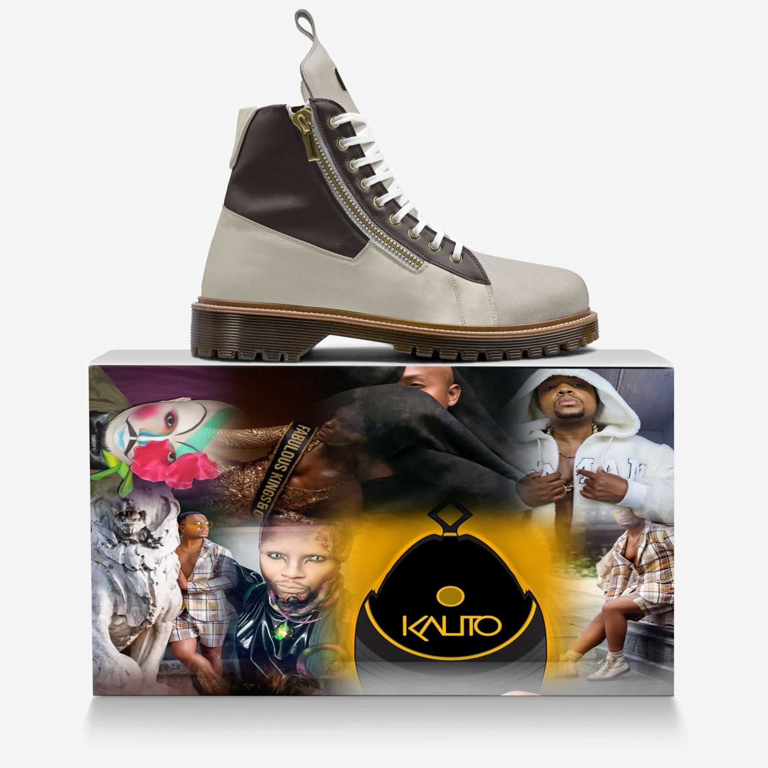 Roman Timbos 75 custom made in Italy shoes by Kalito Ayala | Over box view
