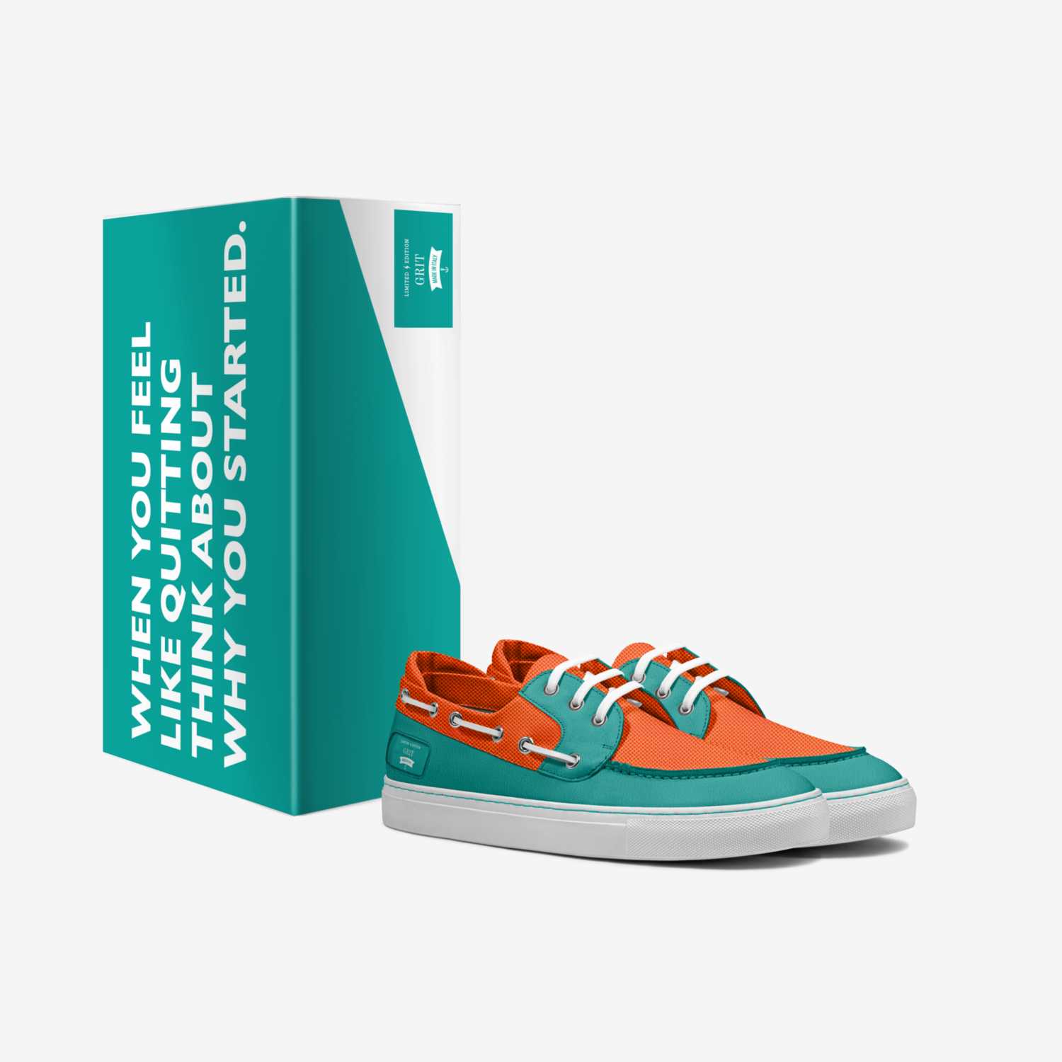 GRIT custom made in Italy shoes by Dr. Delsue Frankson | Box view